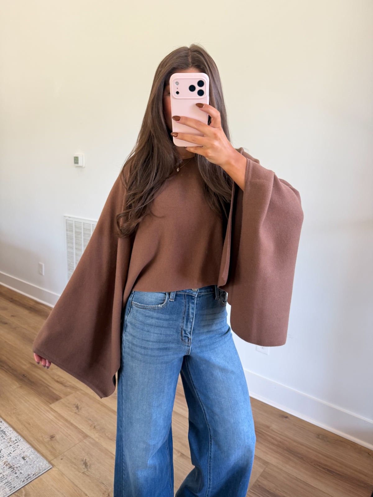 Brown Cape Top