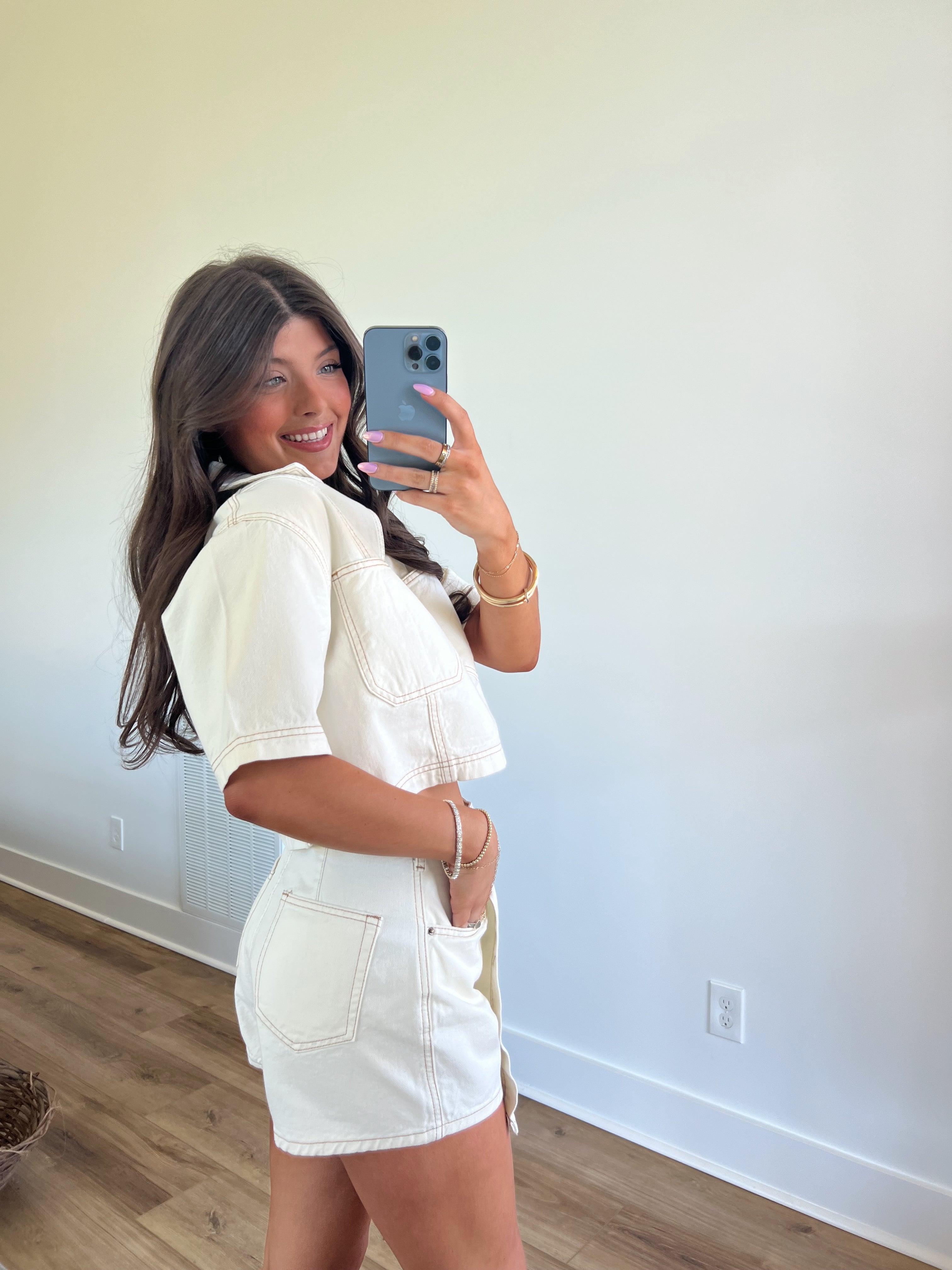 Lauren Ecru Denim Set