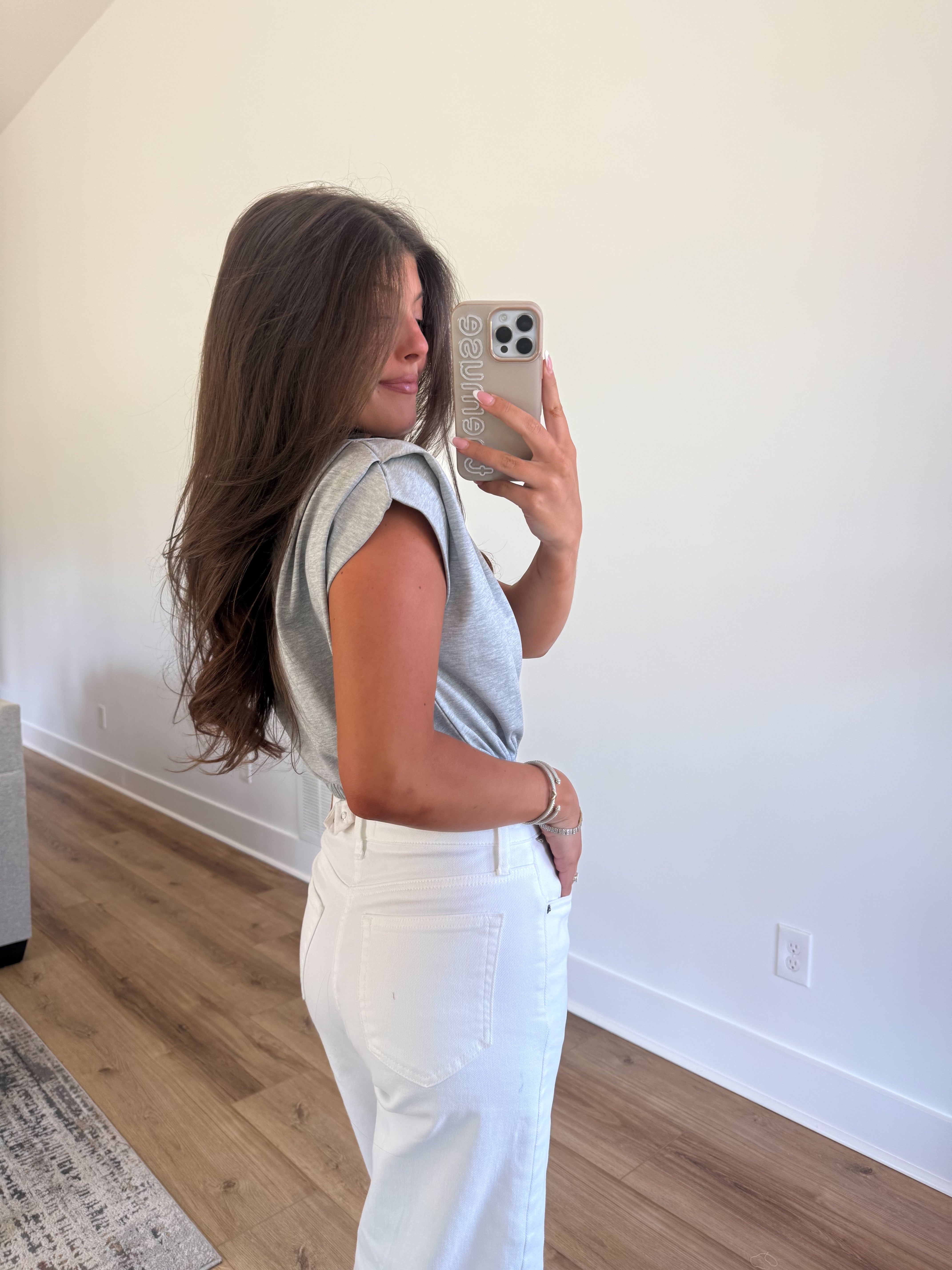 Grey Staple Muscle Top