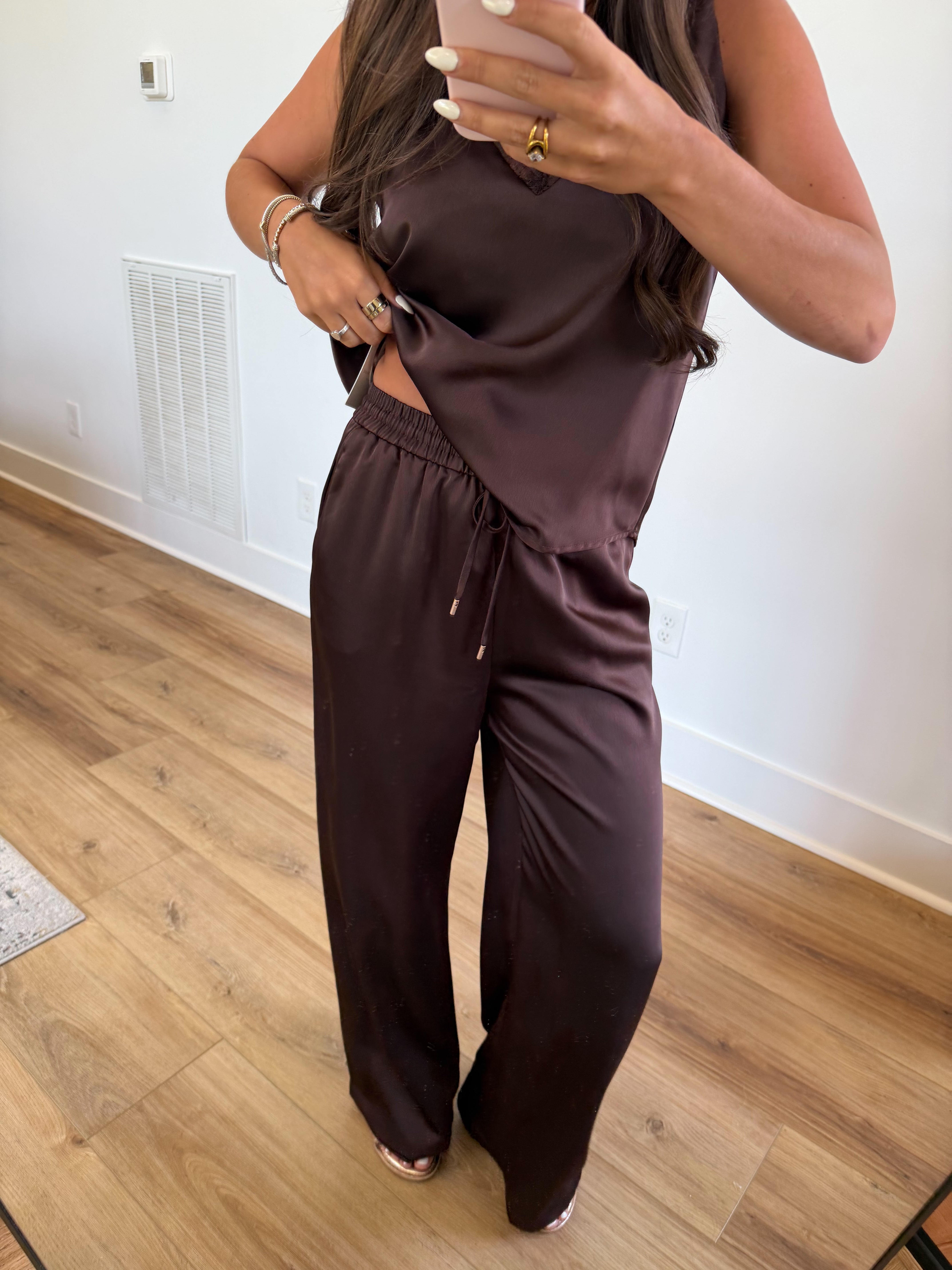 Espresso Satin Set