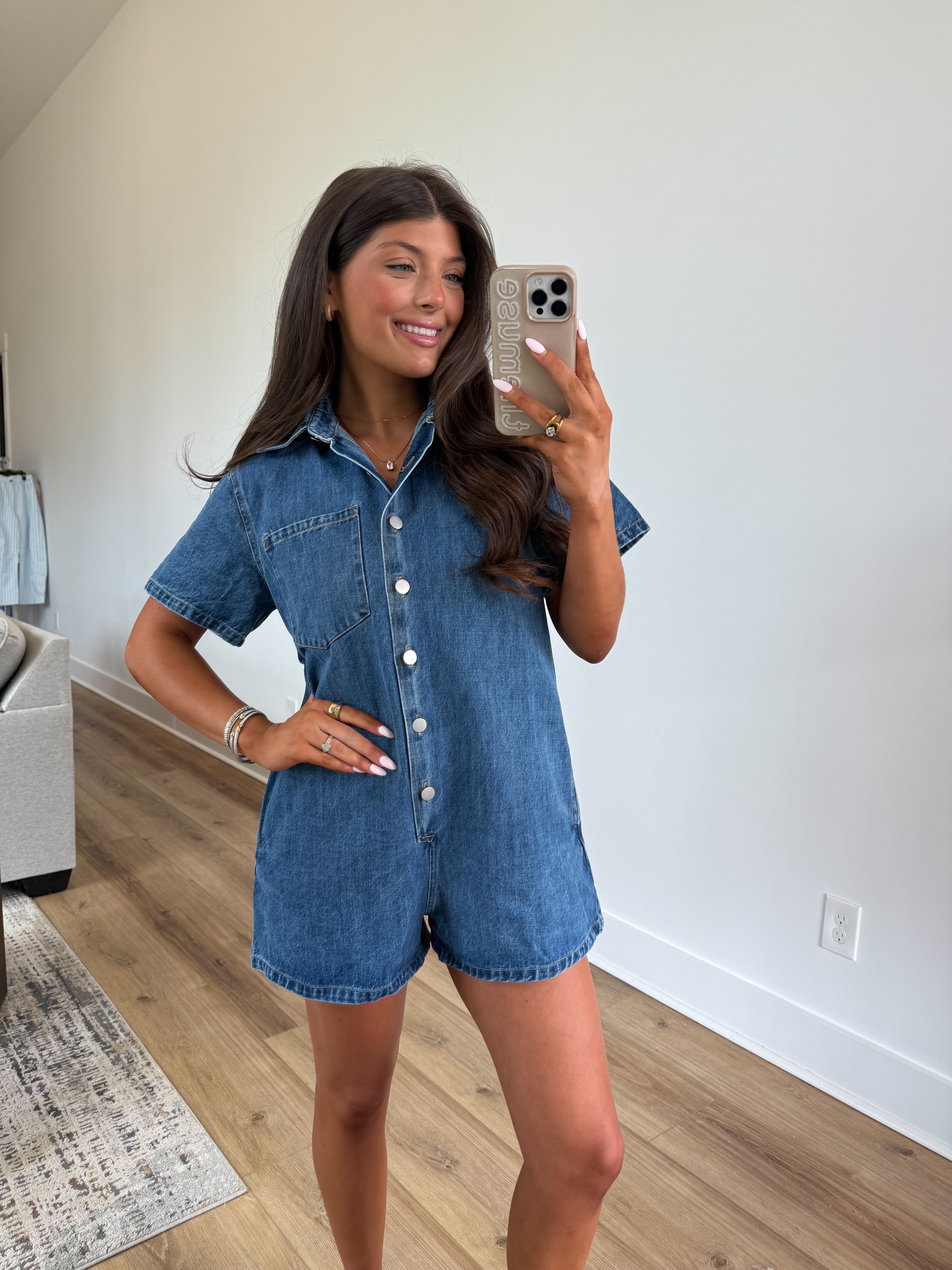 Denim T-Shirt Romper
