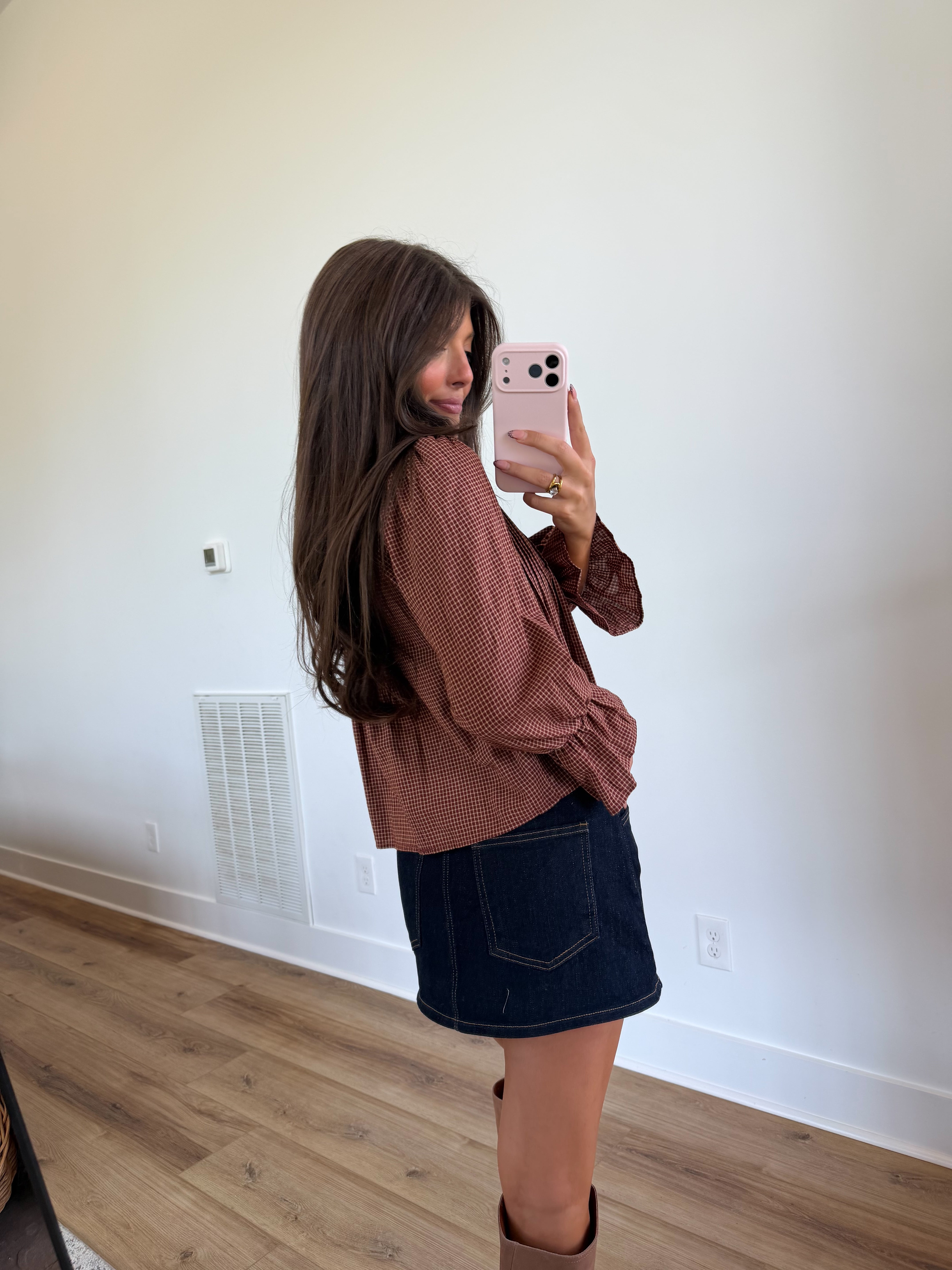 Sydney Gingham Ruffle Top