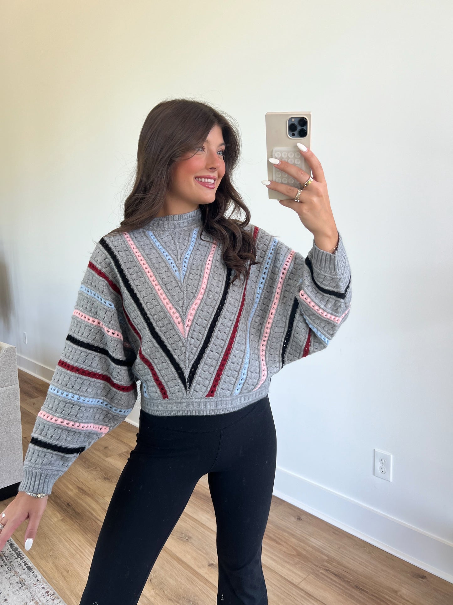 Stripe Chevron Sweater