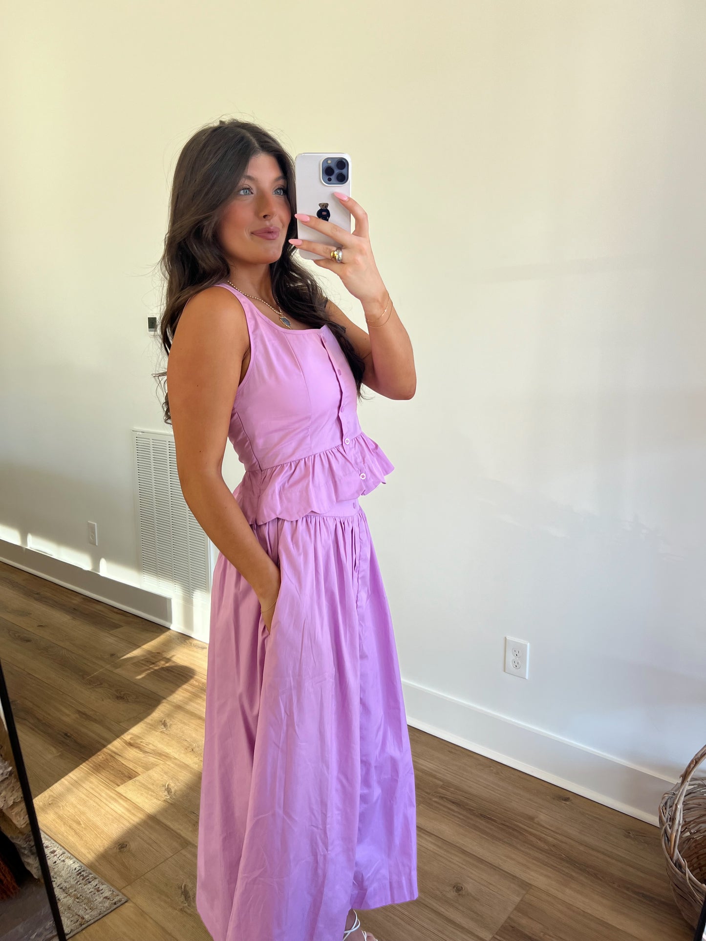 Lilac Belle Maxi Skirt Set