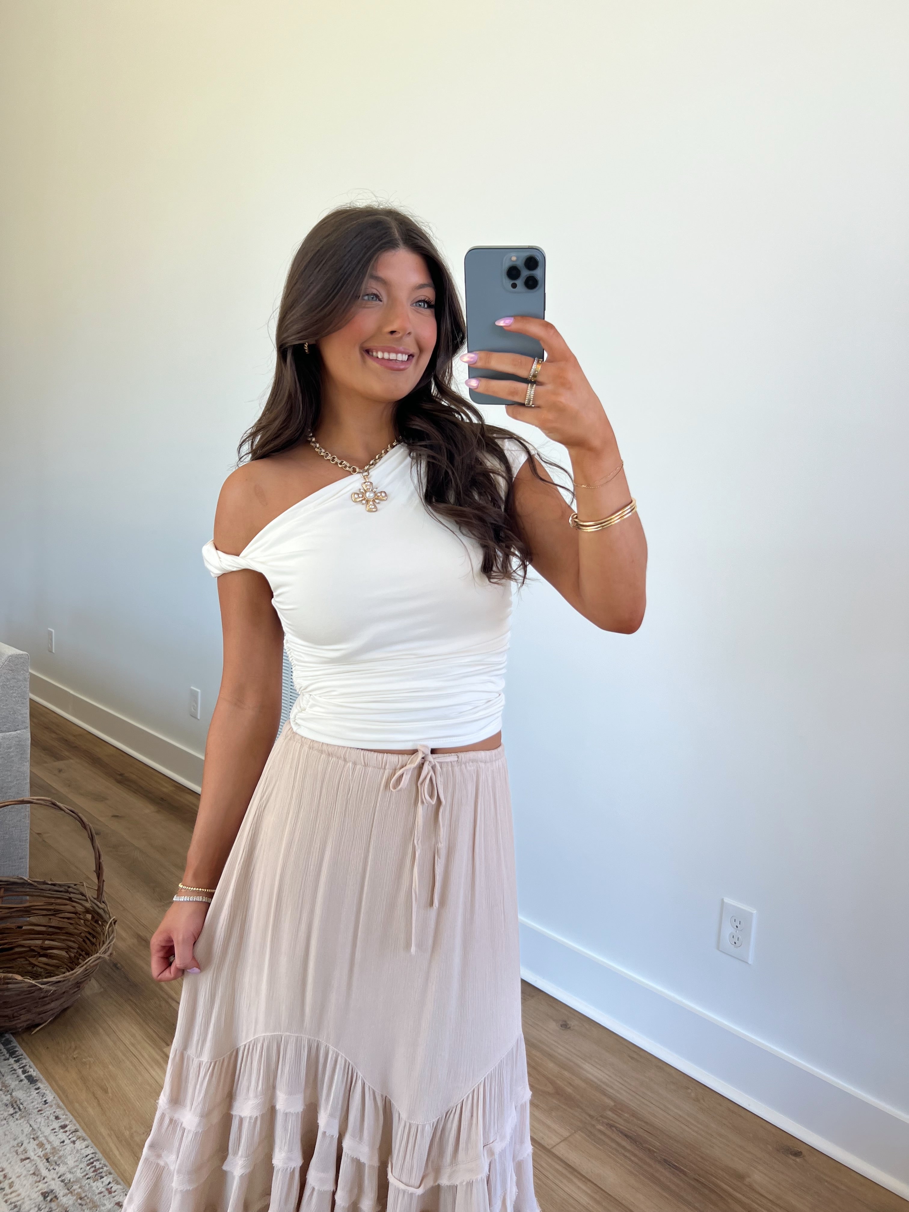 White Elevated Basic Top (Restock)