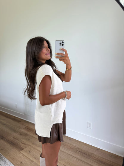 White Sweater Tank