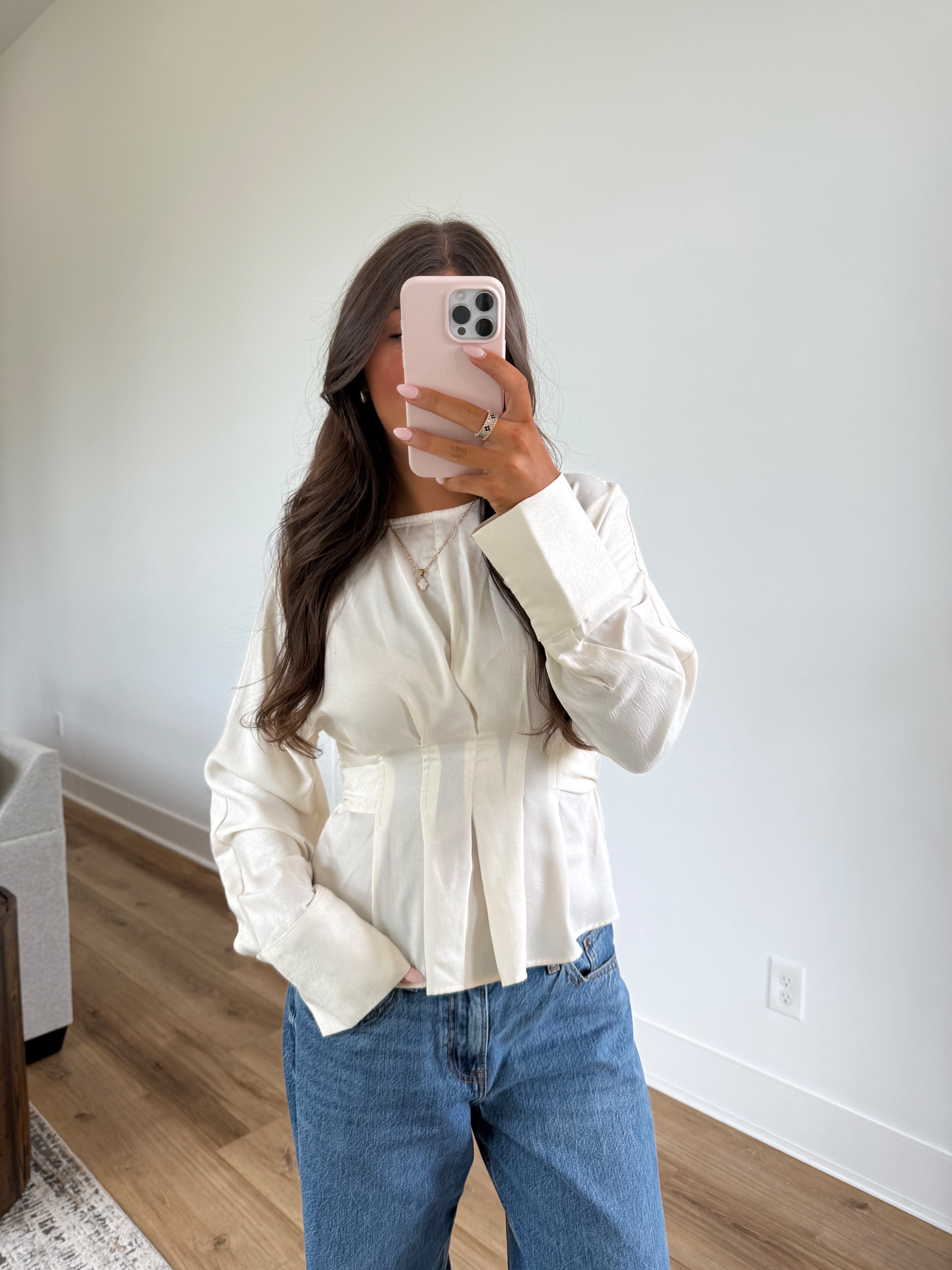 Amber Silk Top (Cream)