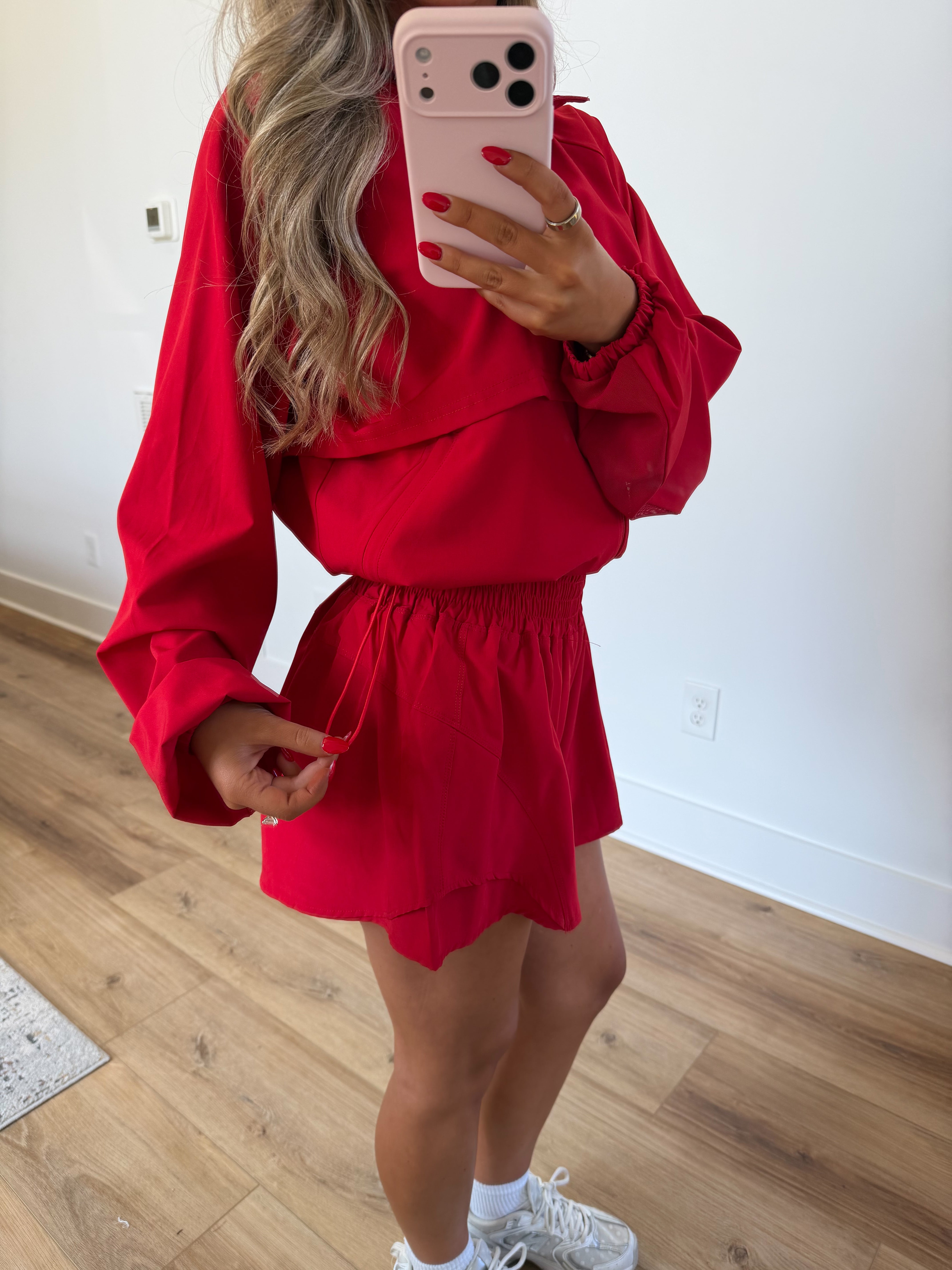 On The Move Windbreaker Set (Red)