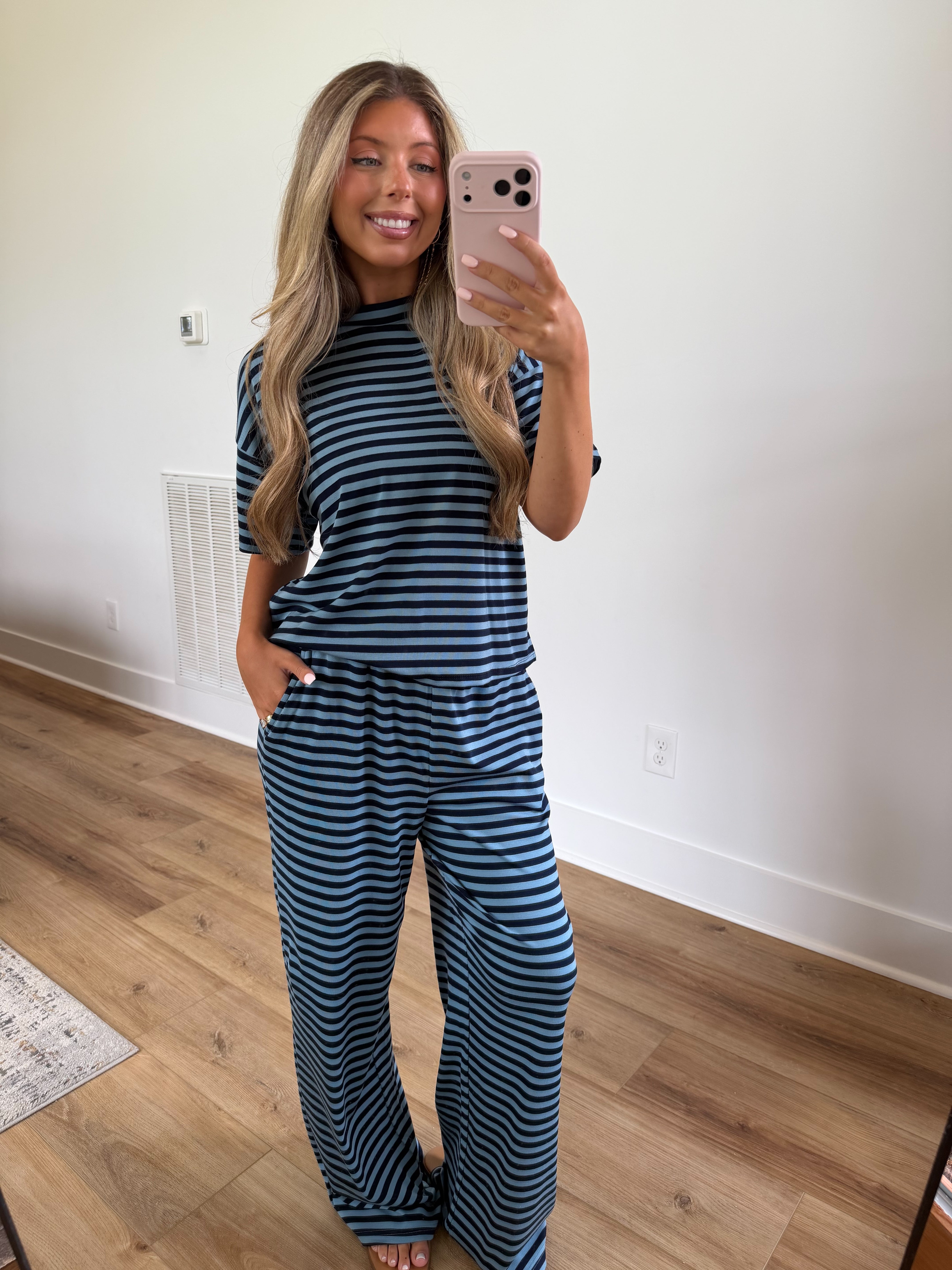 Midnight Stripe Lounge Set