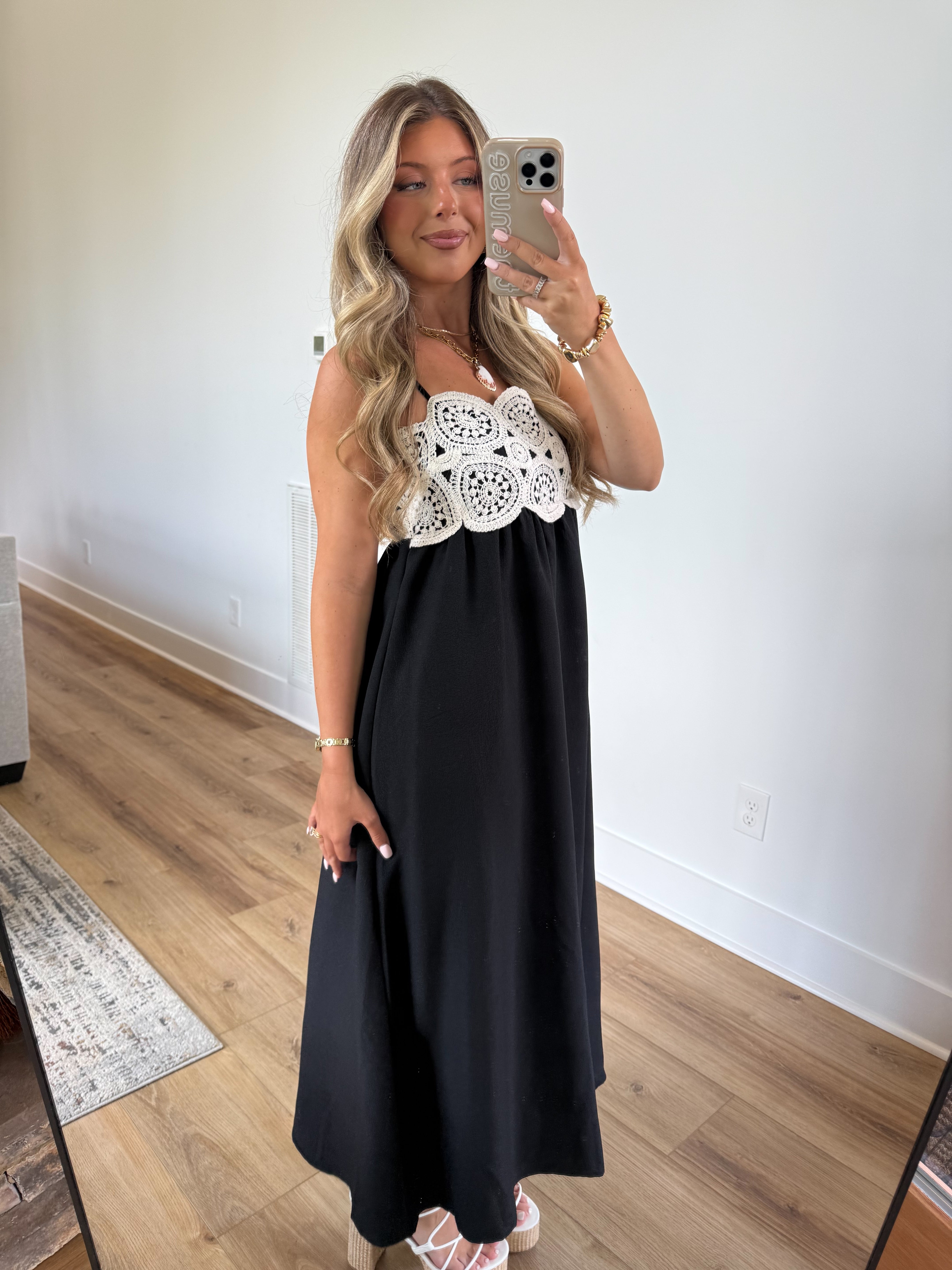 Midnight Crochet Dress