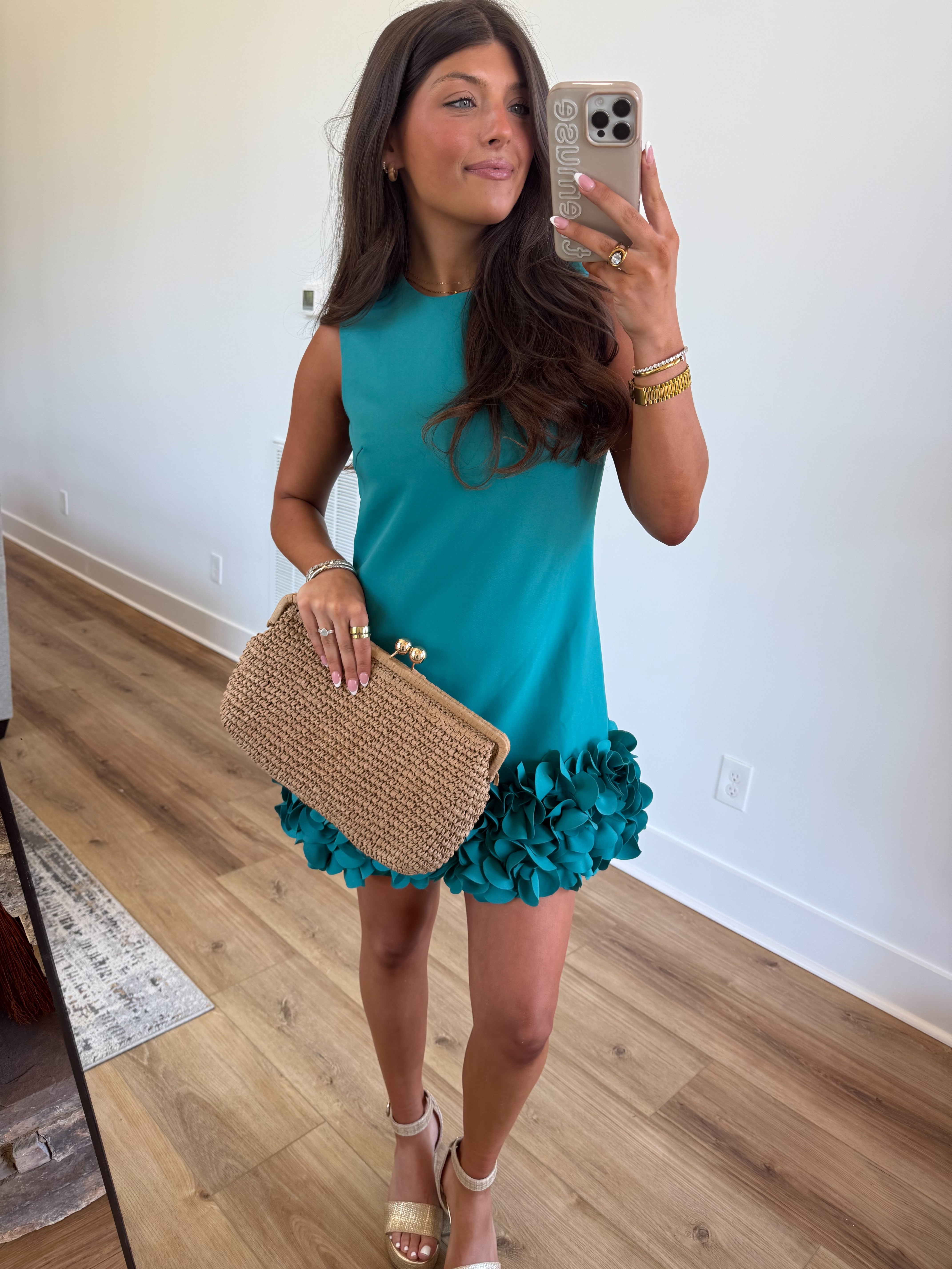 Teal Drop Ruffle Mini Dress (PRE-ORDER (MAY 8TH)/ Restock) Shop The Muse Teal Drop Ruffle Mini Dress (PRE-ORDER (MAY 8TH)/ Restock) Shop The Muse