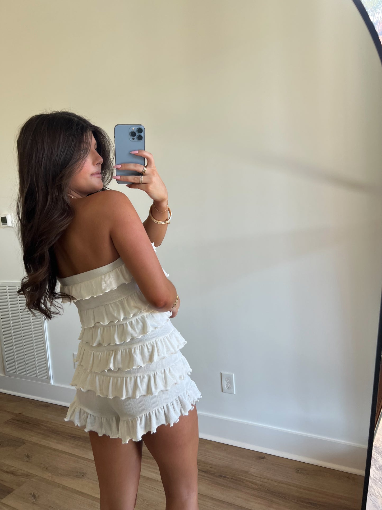 Ivory Ruffle Romper