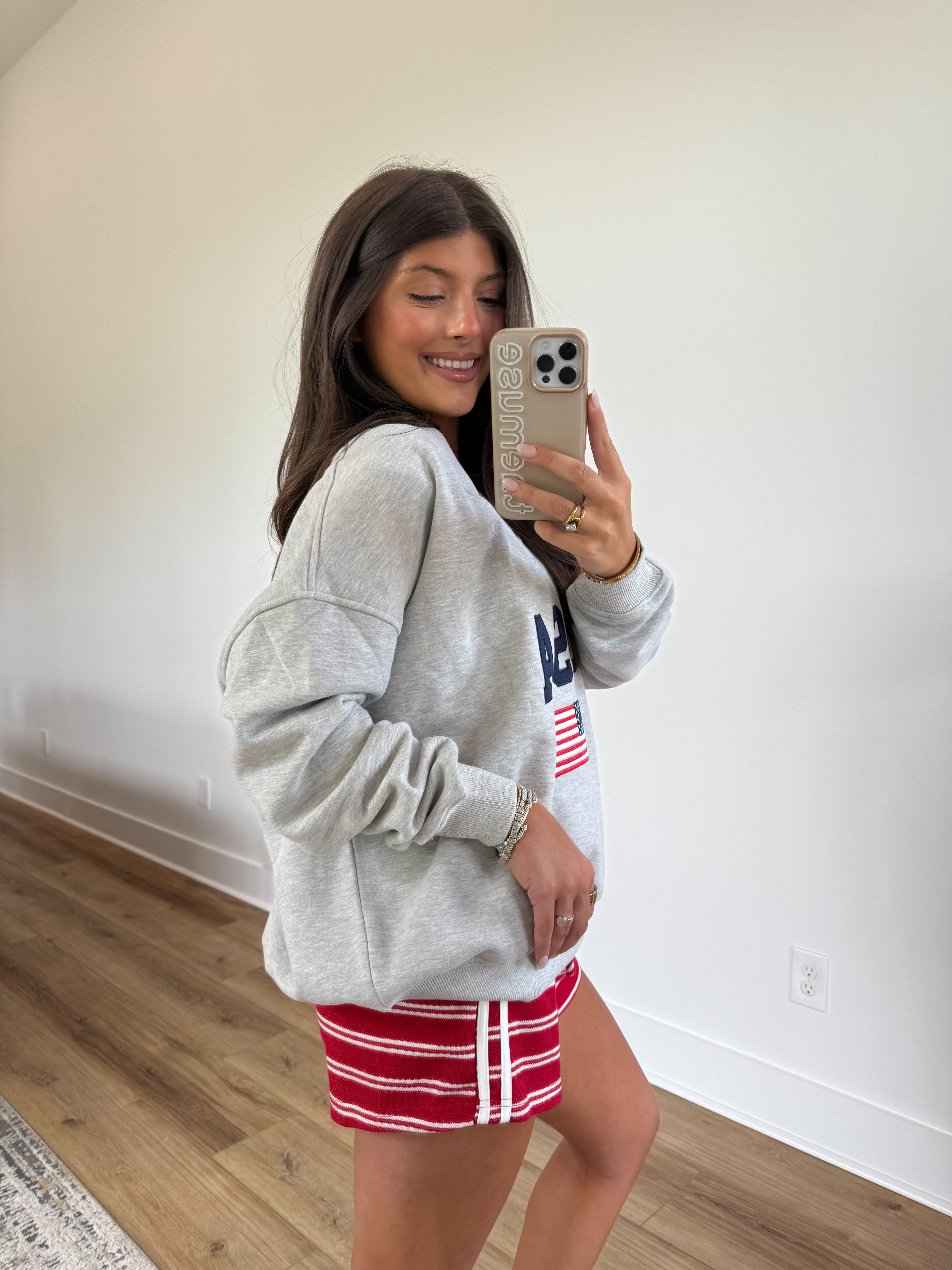 USA V-Neck Slouch Sweater