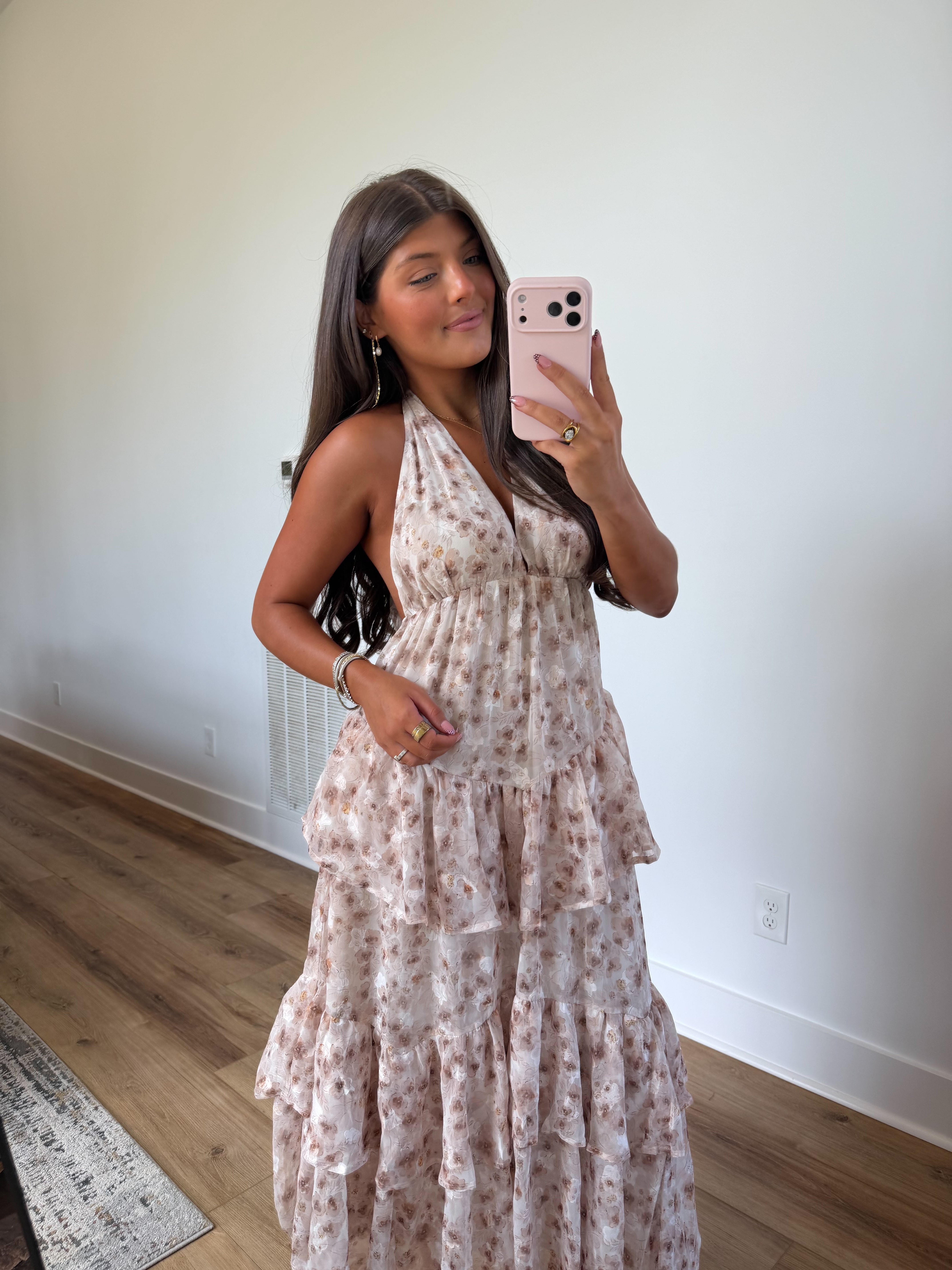 Oak & Ivory Ruffle Midi