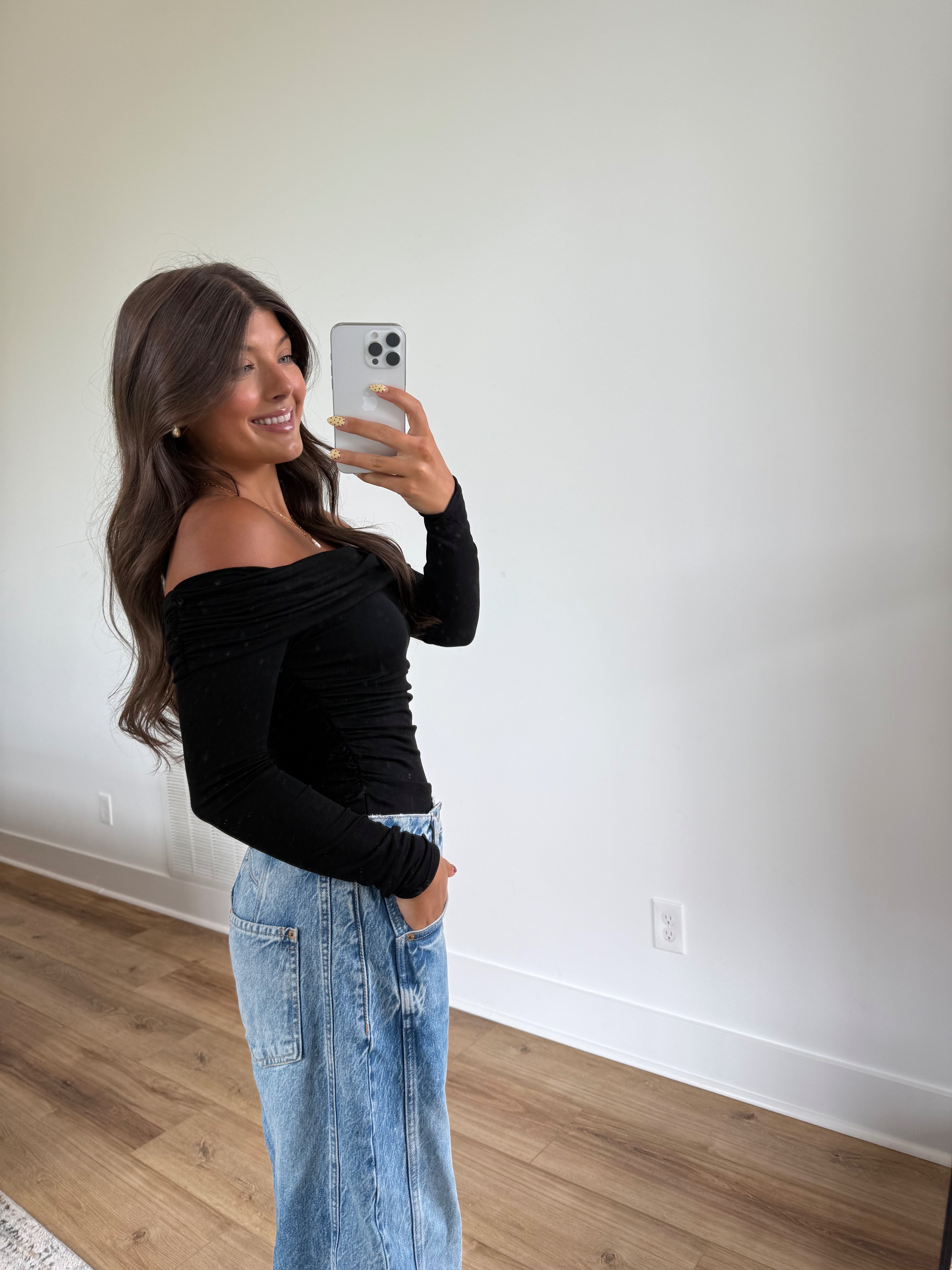 Black Off The Shoulder Bodysuit
