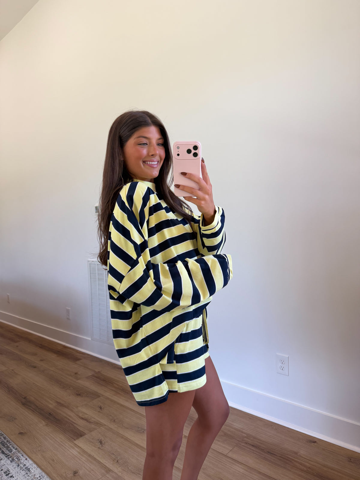 Charlie Stripe Set (Navy/Yellow)
