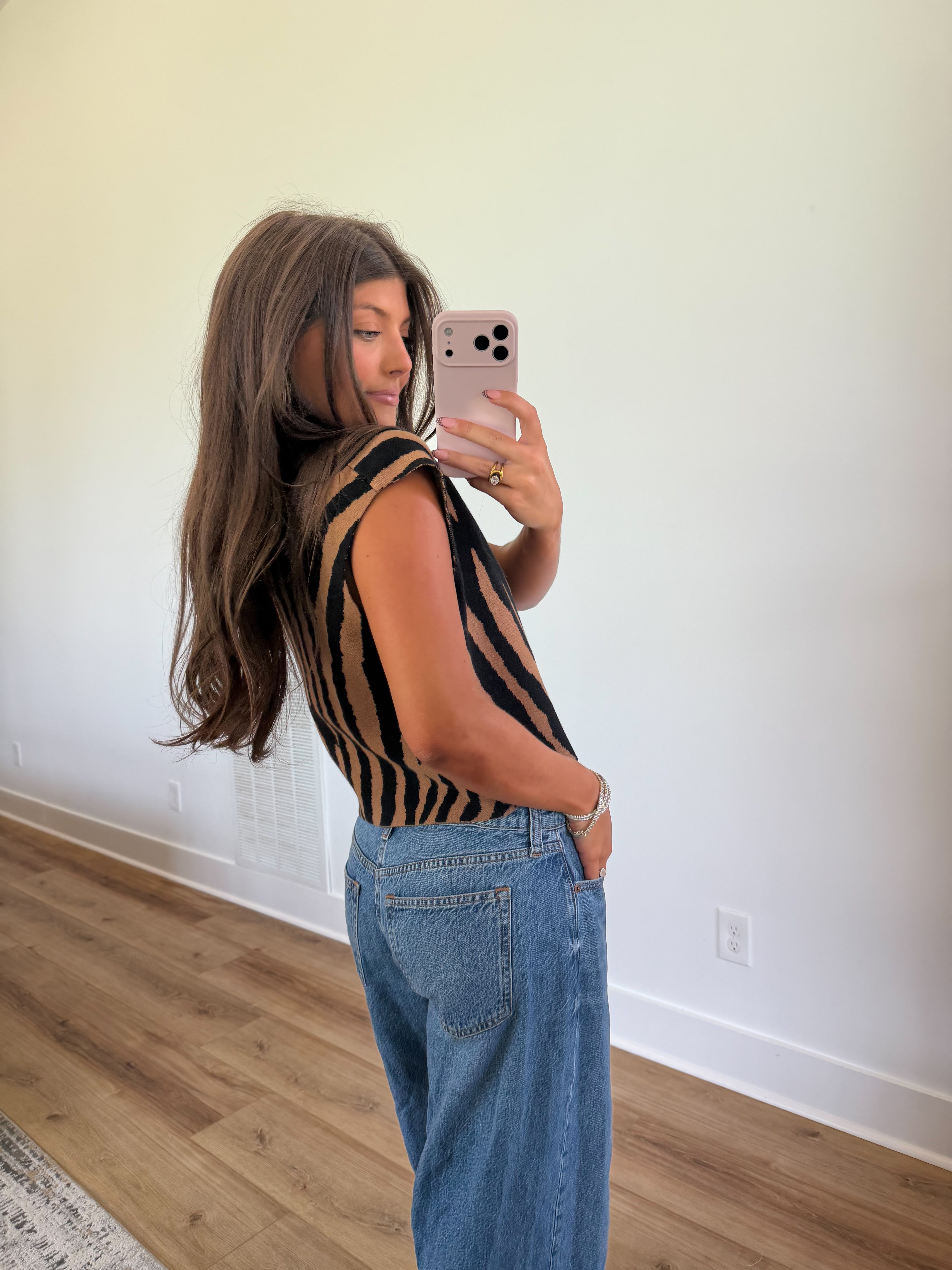Milan Knit Top (Brown/Black)