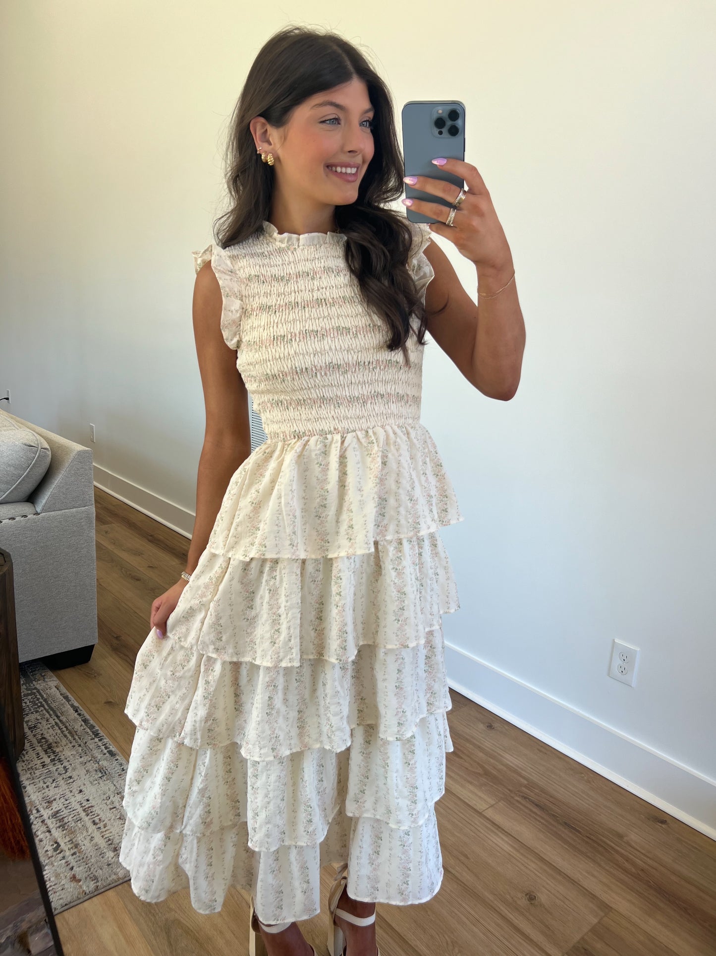 Flutter Frills Midi Dress