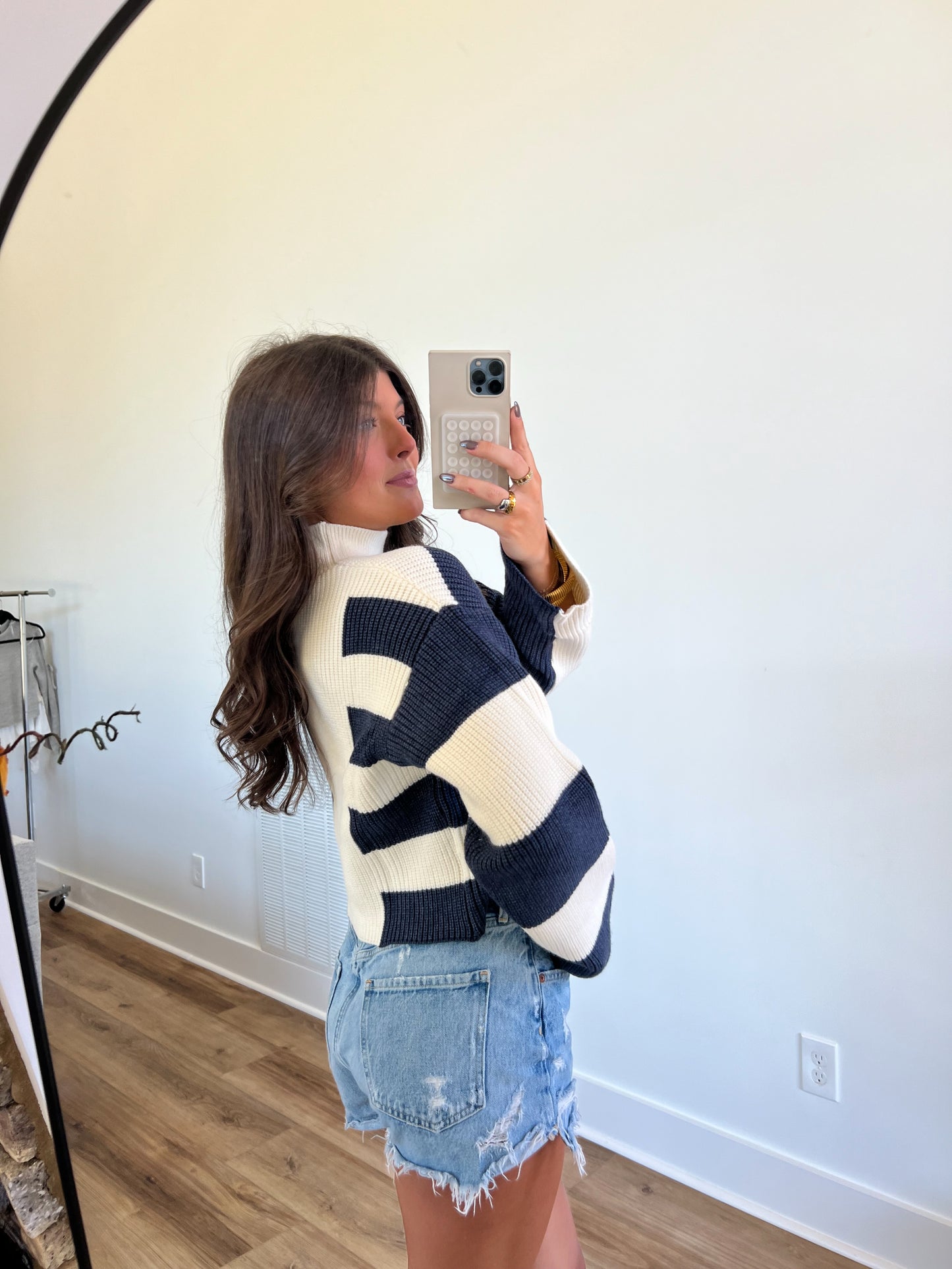 Navy Colorblock Sweater