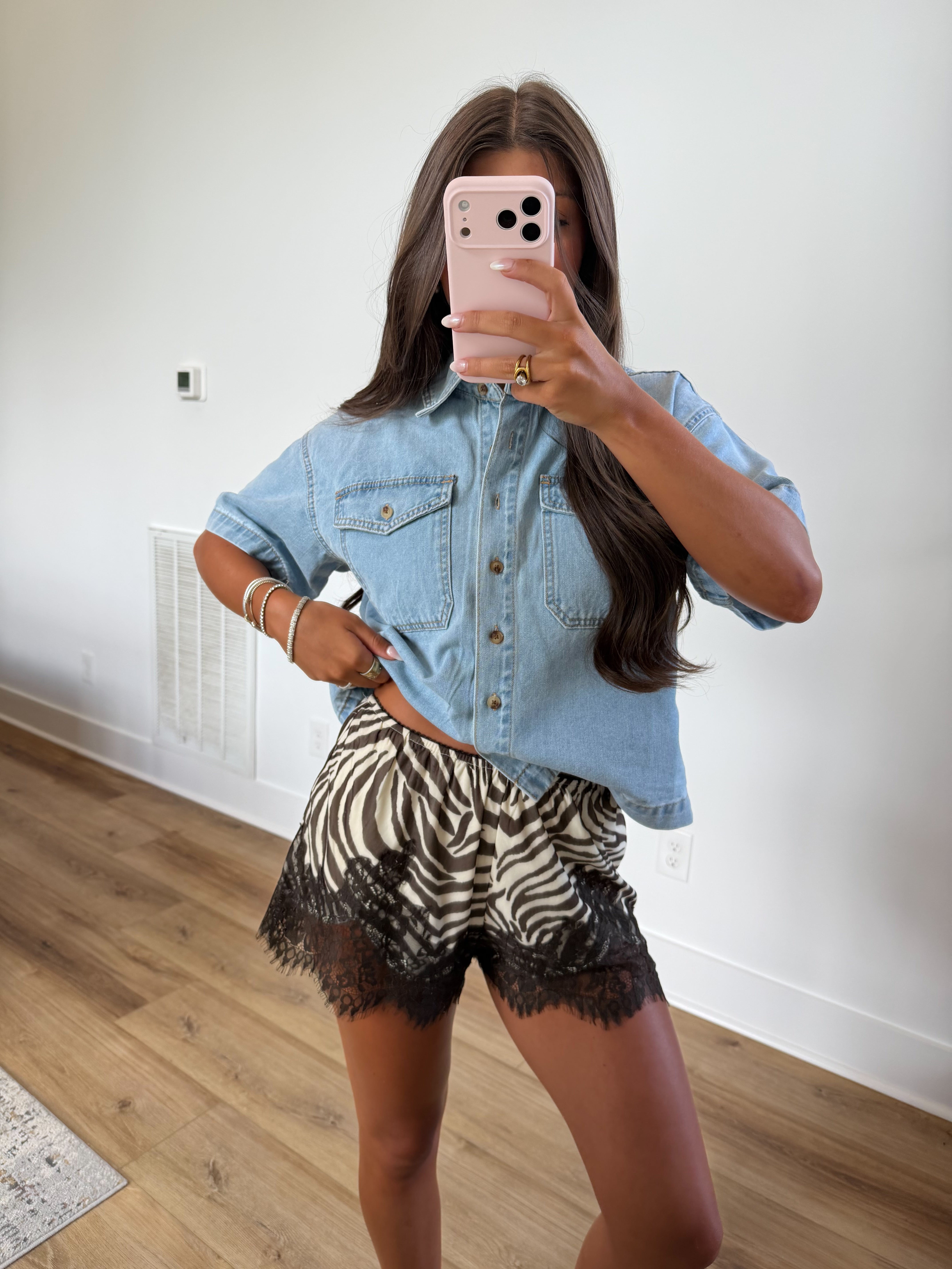 Zebra Lace Shorts