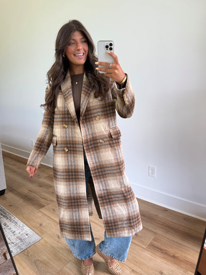 Keep Me Warm Plaid Duster