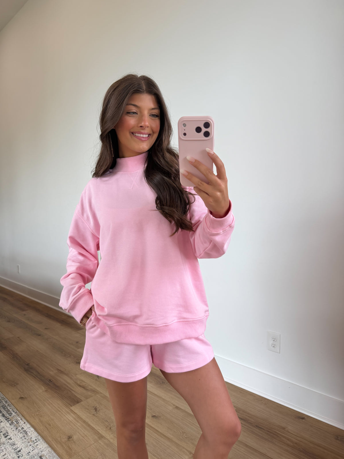 Pink Pumpkin Mockneck Set