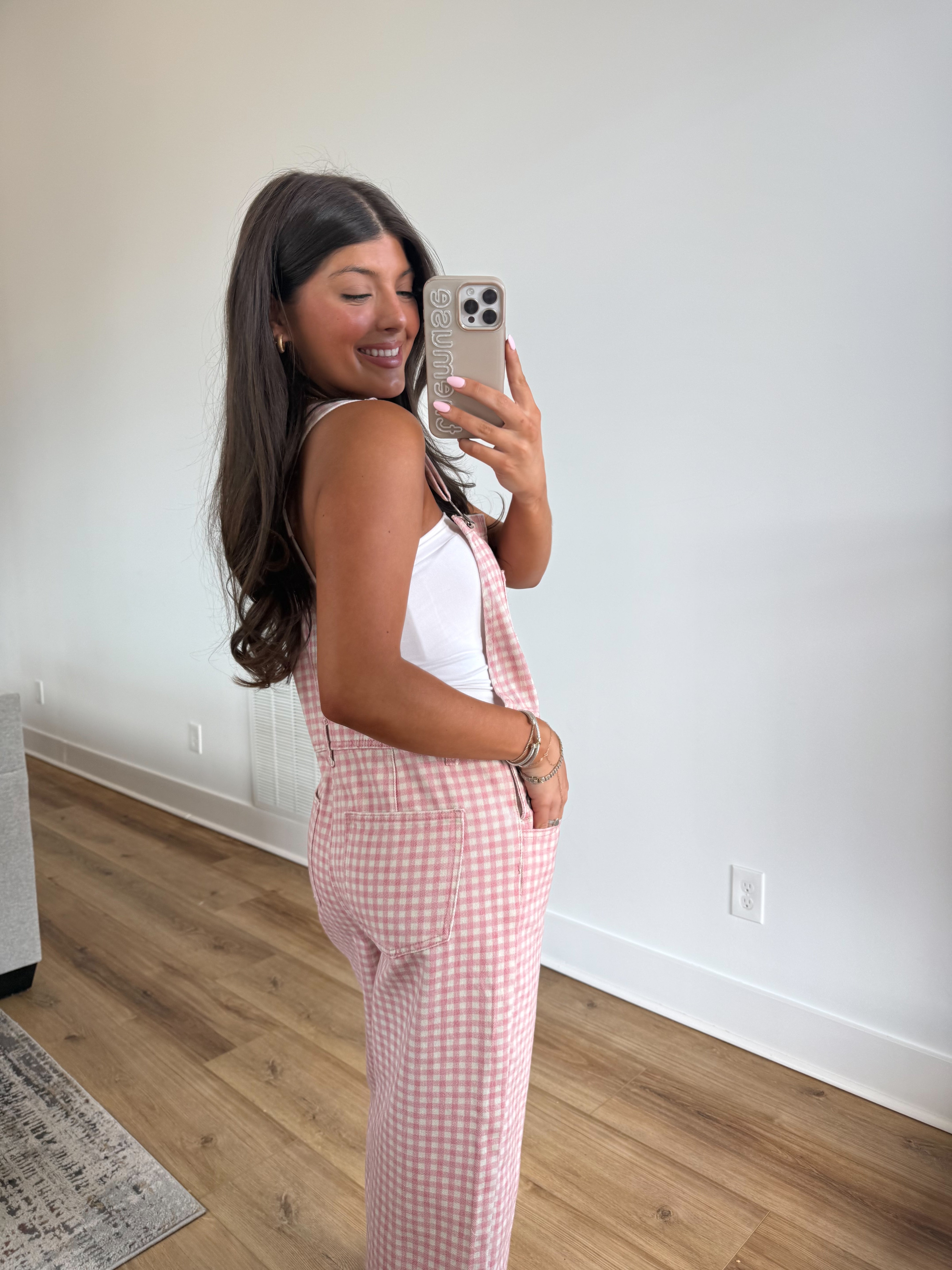 The Blossom Check Overalls (Restock)