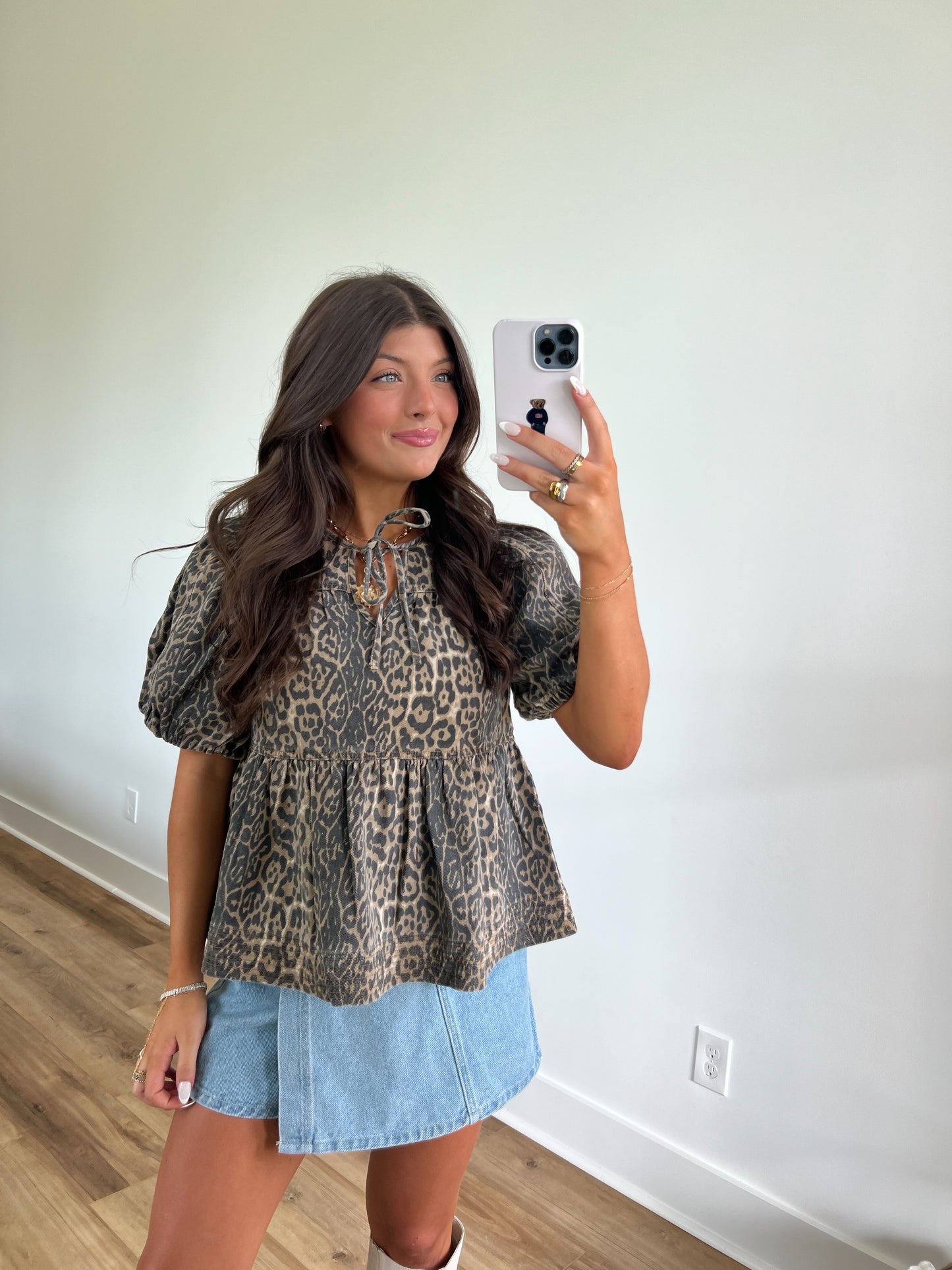 Cheetah Babydoll Blouse