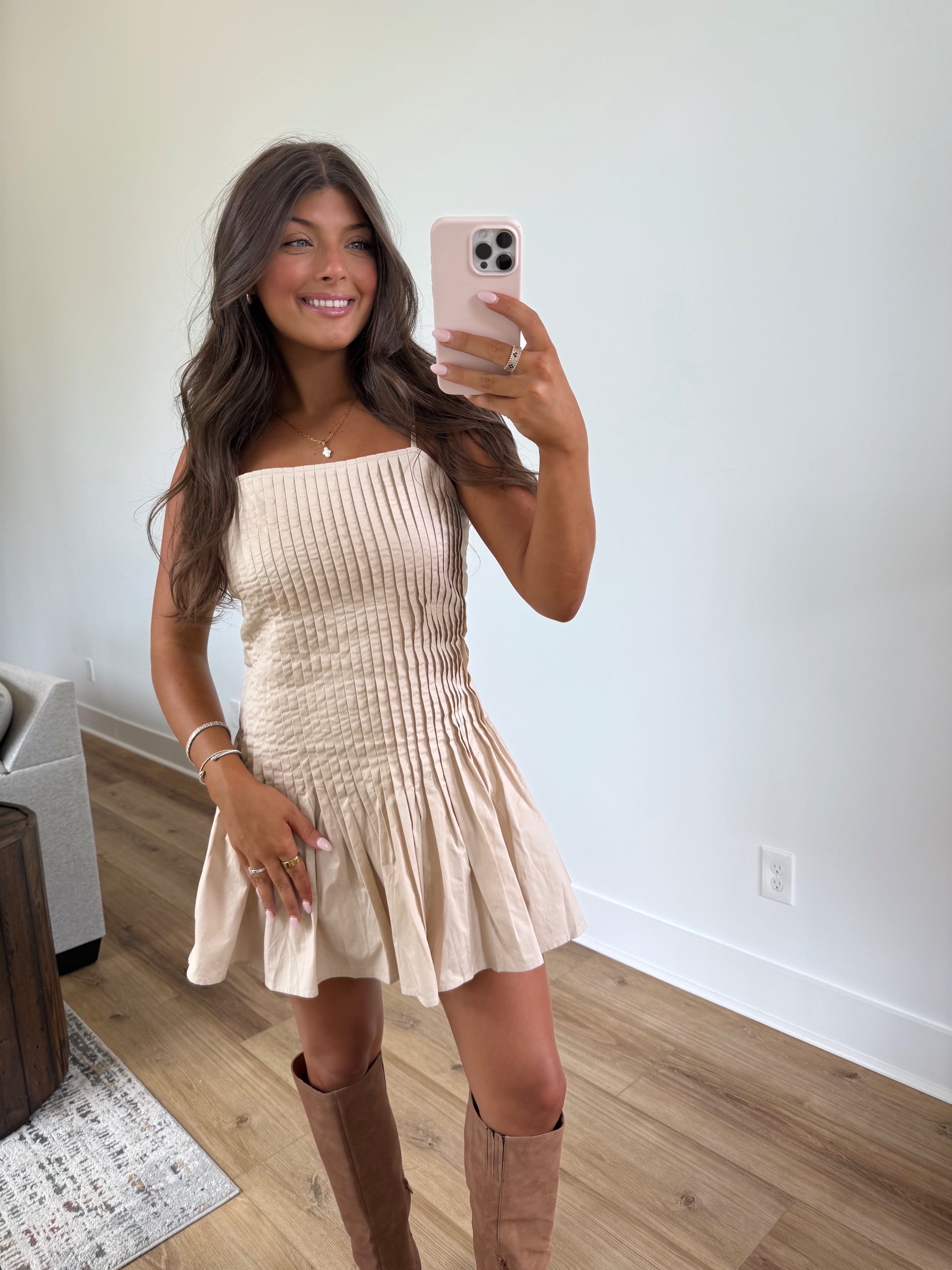 Madeleine Pleats Dress