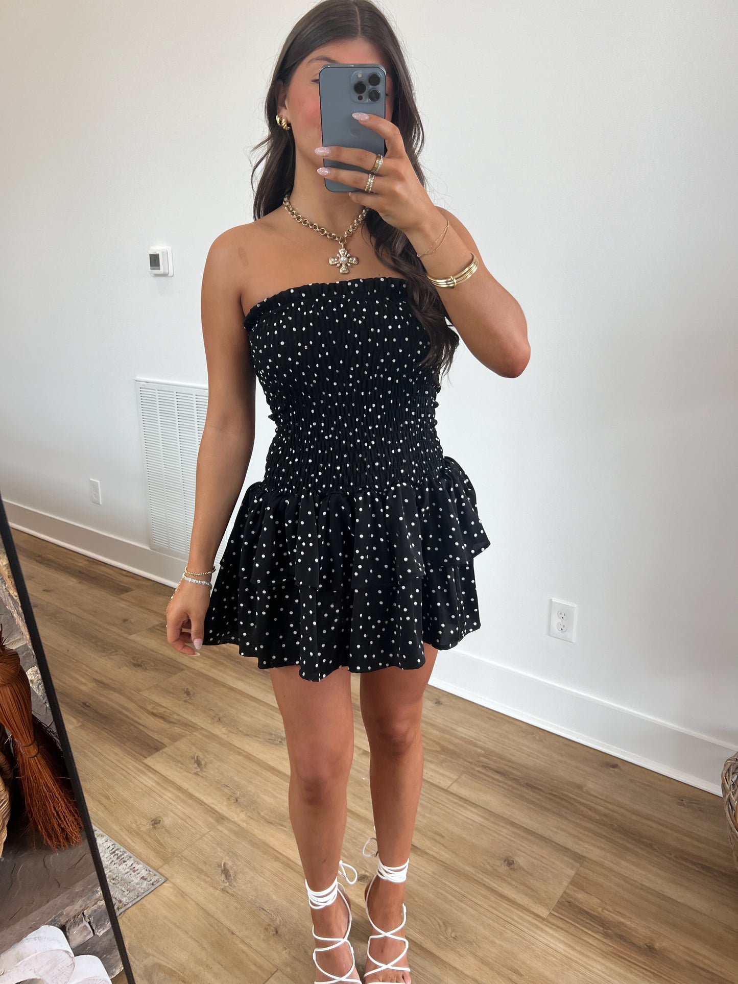 Date Night Polka Dot Mini Dress