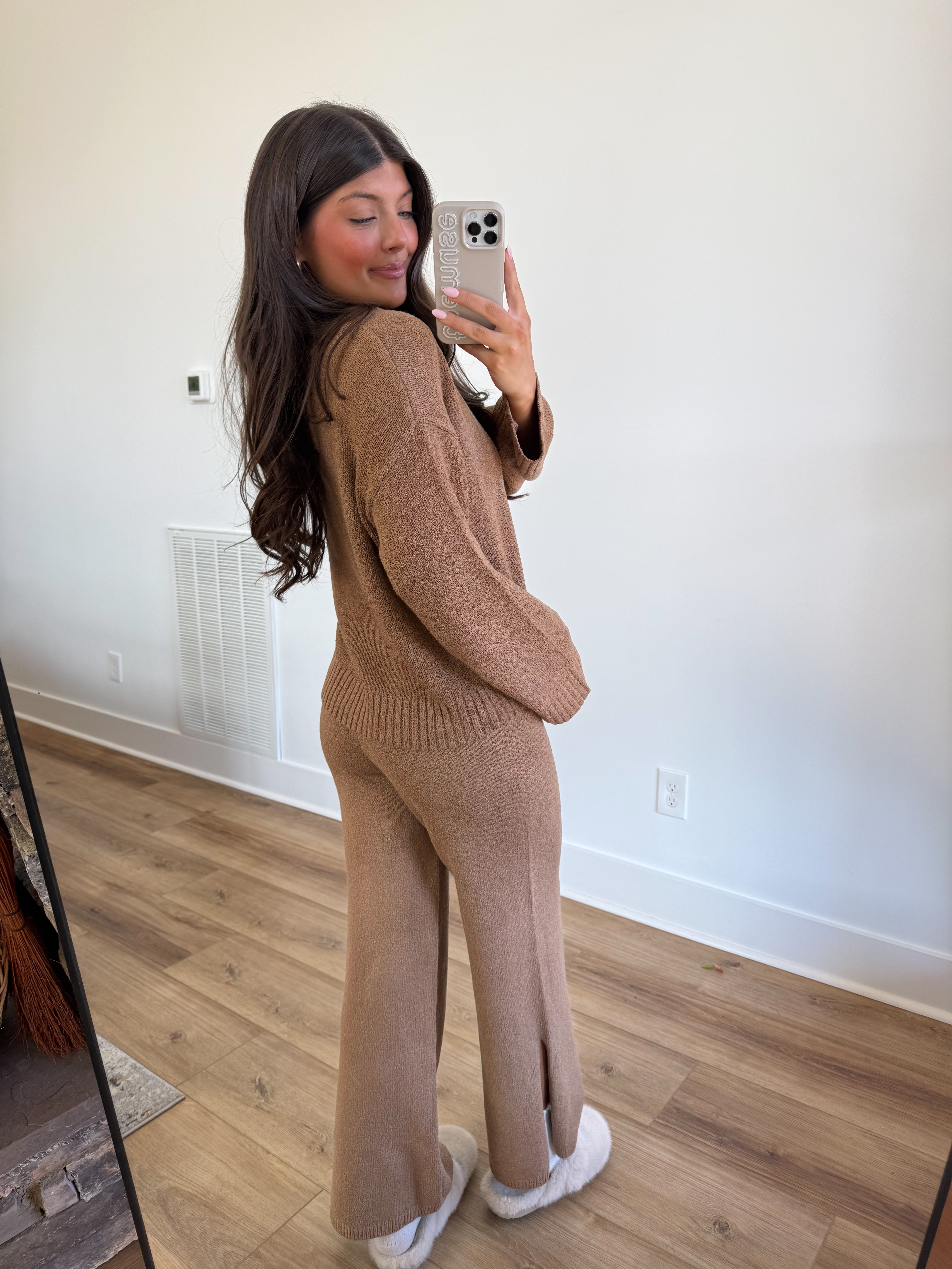 Caramel Tie Cardigan Set (3 piece)