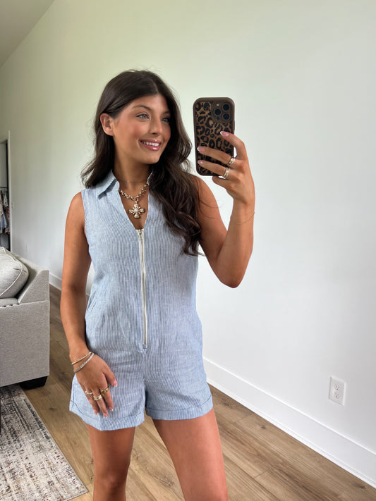 Seersucker Romper