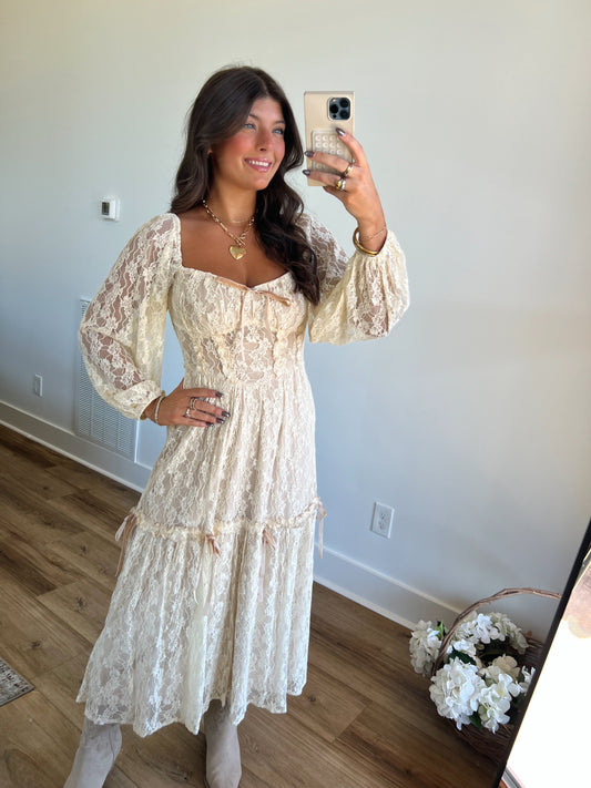 Lacey Corset Maxi Dress (Restock)