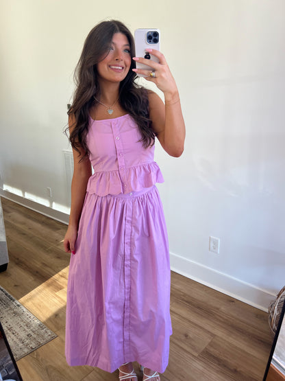 Lilac Belle Maxi Skirt Set