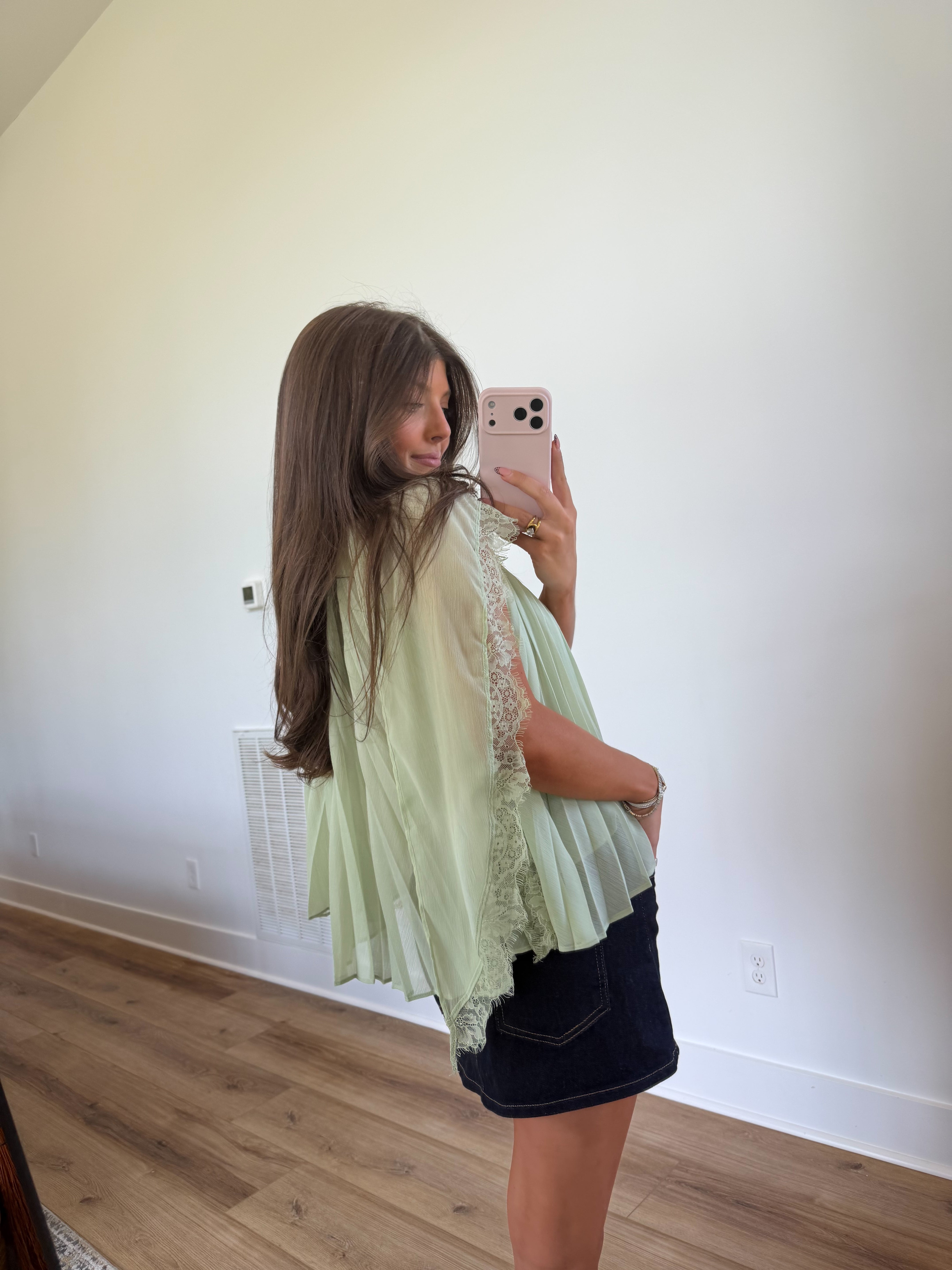 Sage Pleat Blouse