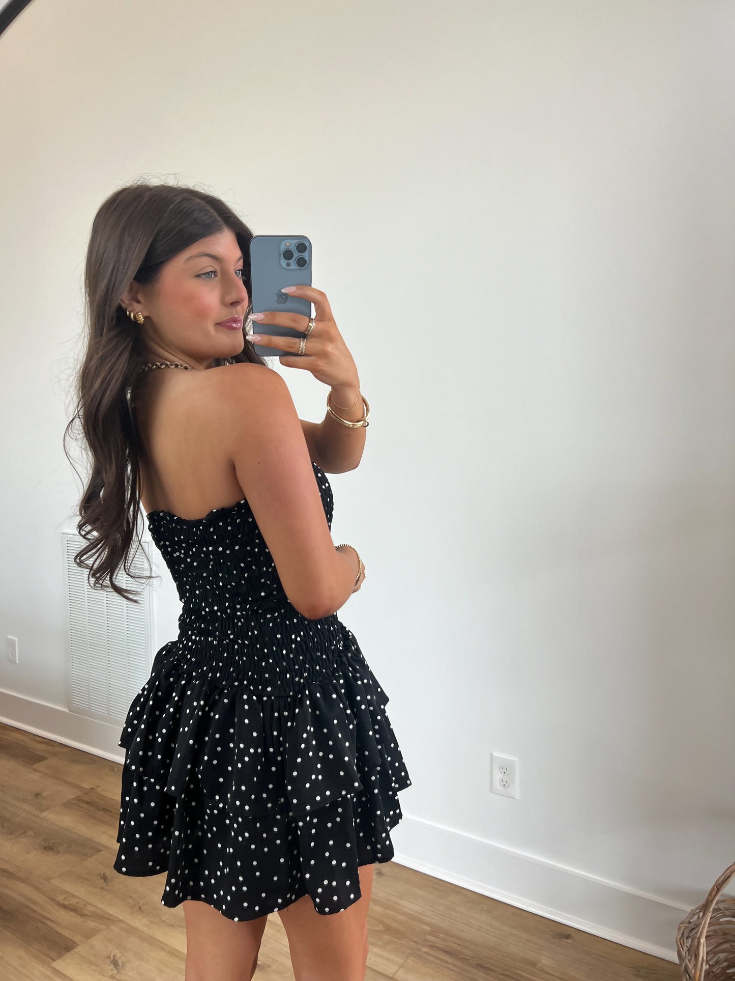 Date Night Polka Dot Mini Dress