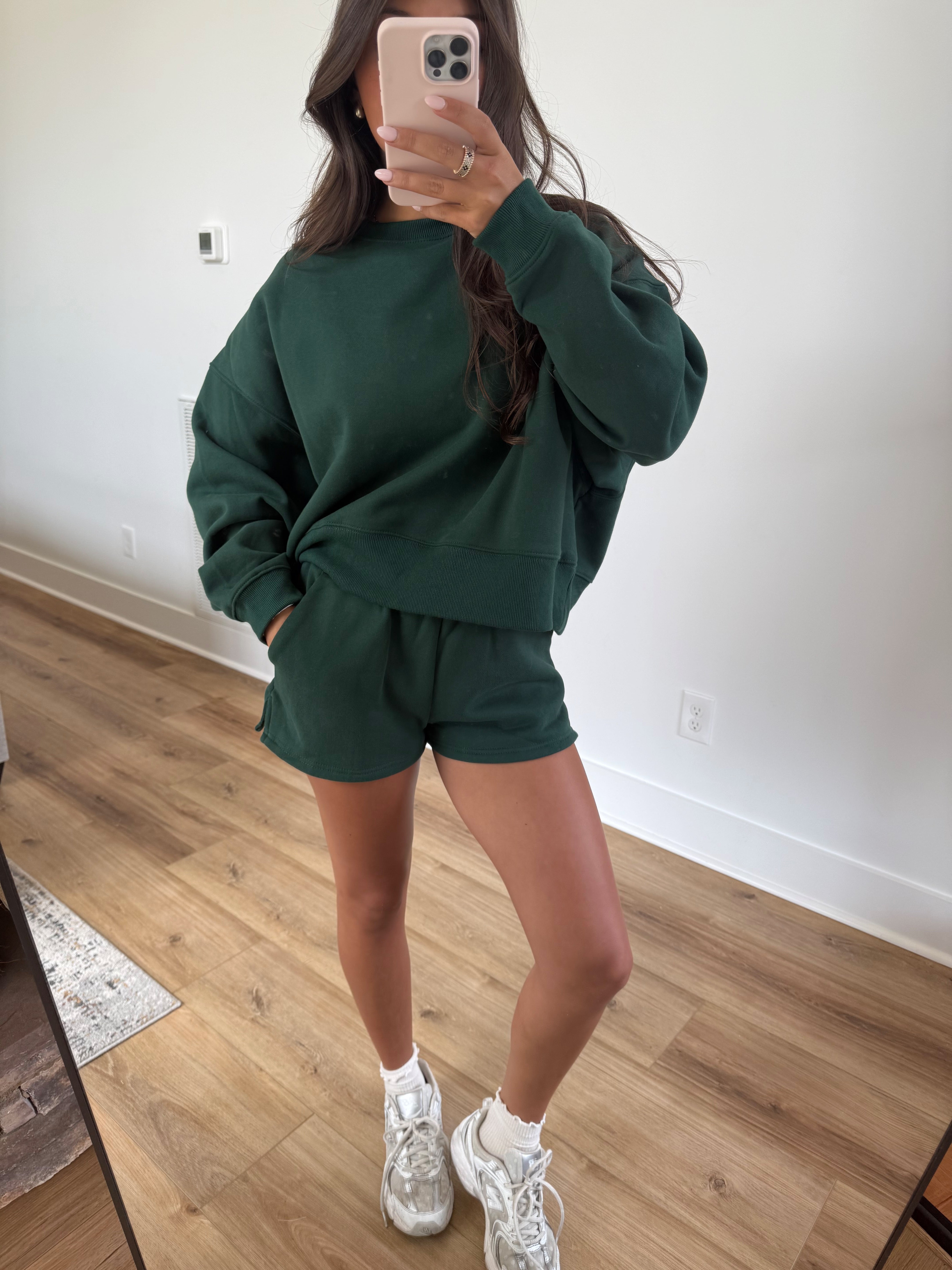 Hunter Green Sweatshort Set