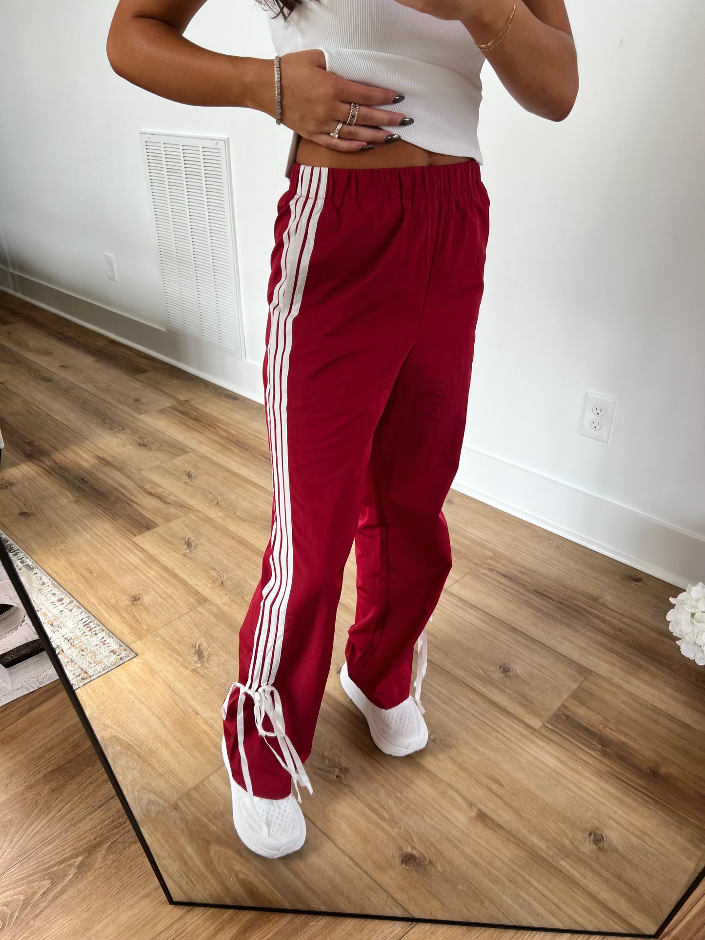 (Red) Tate Bow Track Pants