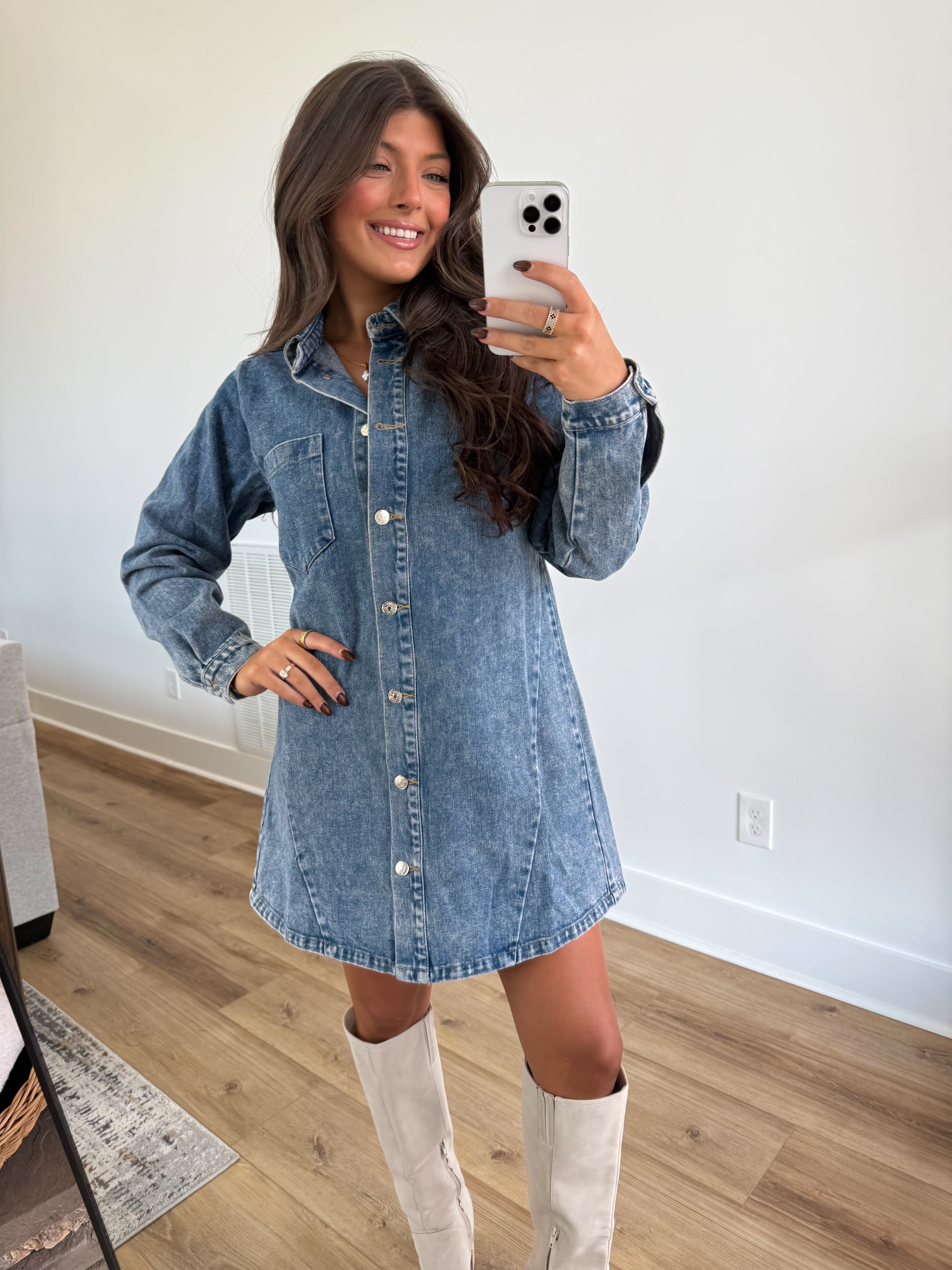 The Blake Denim Shirt Dress