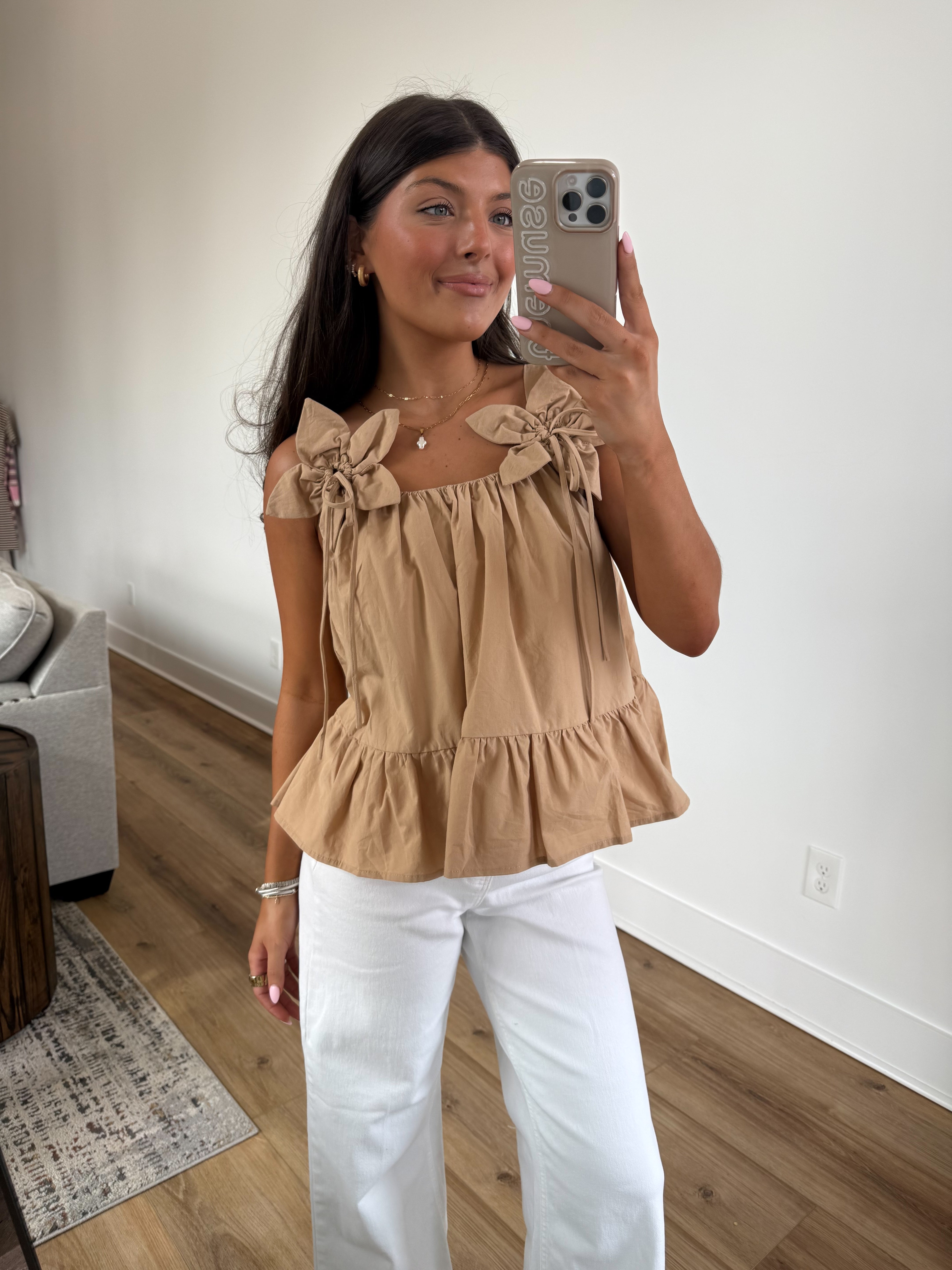 The Lucinda Blouse (Tan)