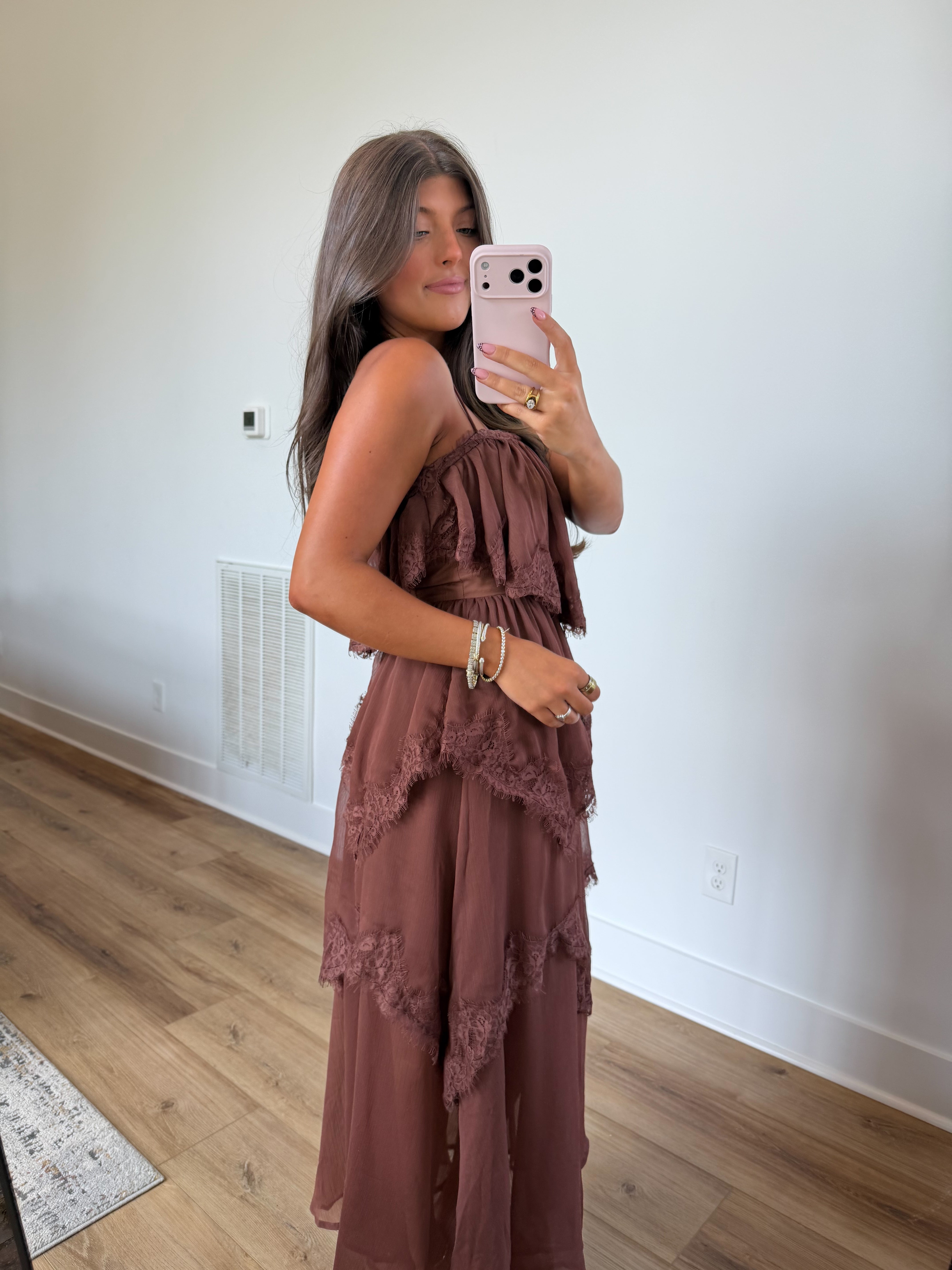 Wren Lace Trim Maxi (Brown)
