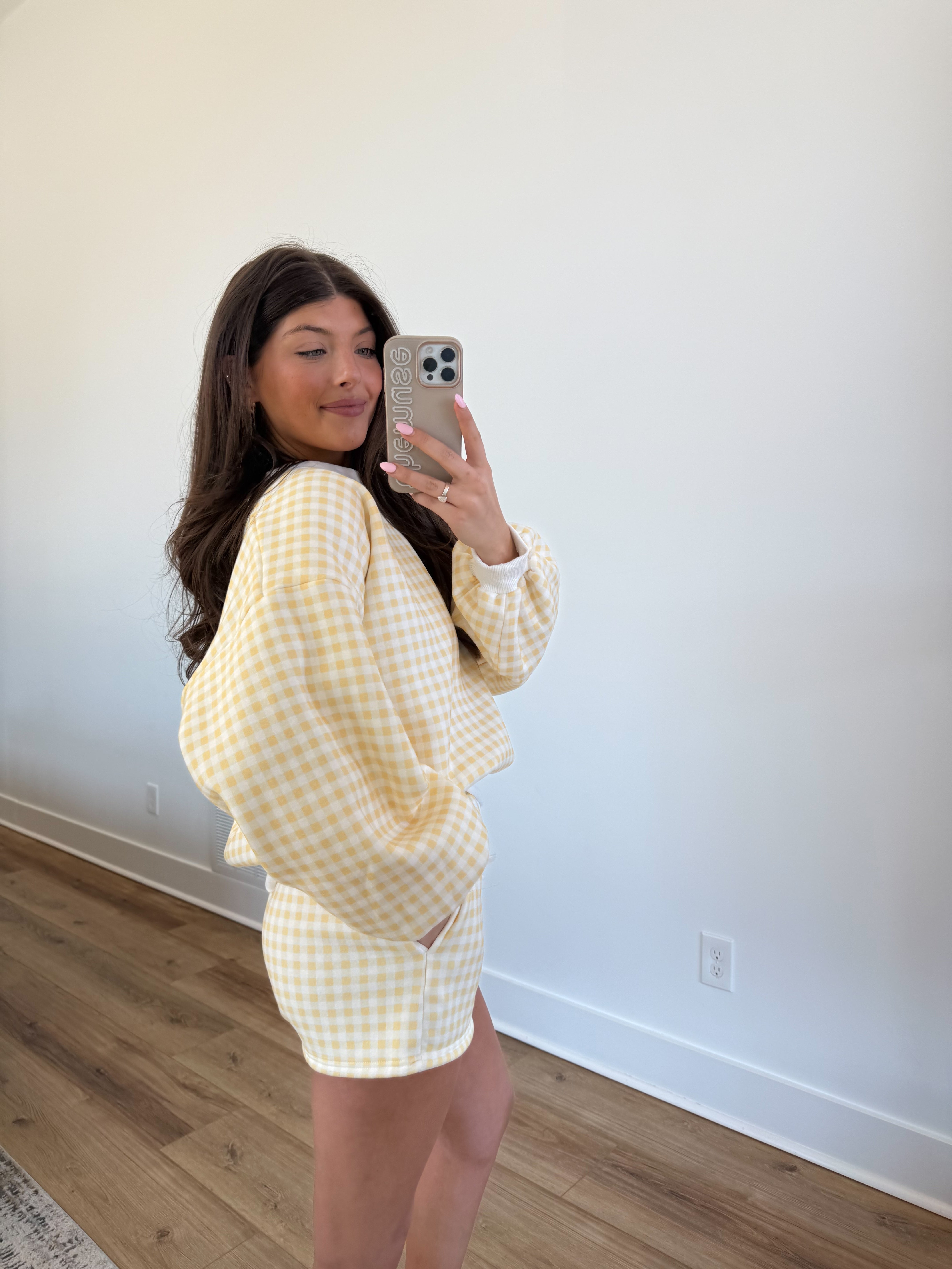 Lemon Gingham Lounge Set