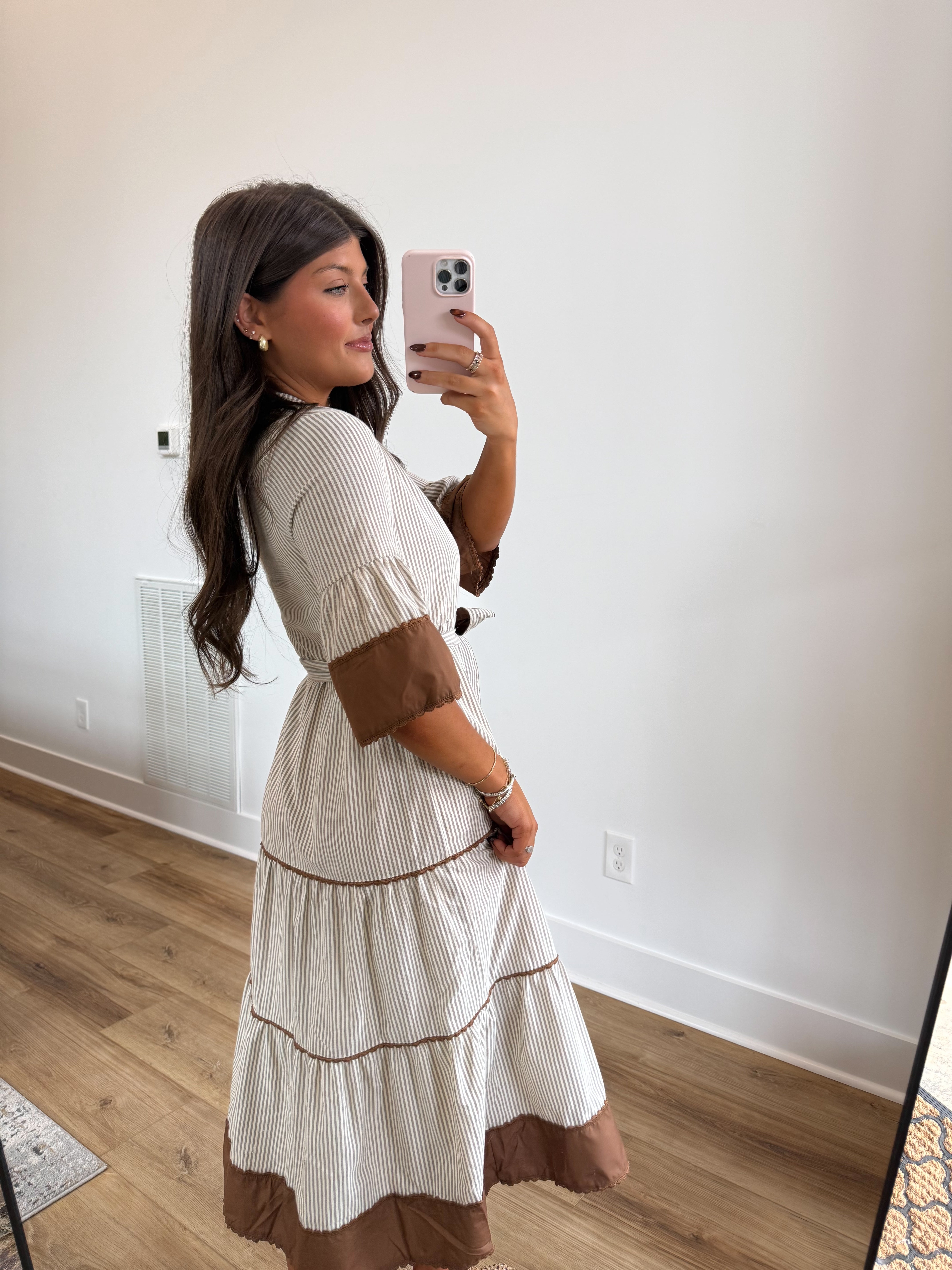 The Pecan Stripe Dress