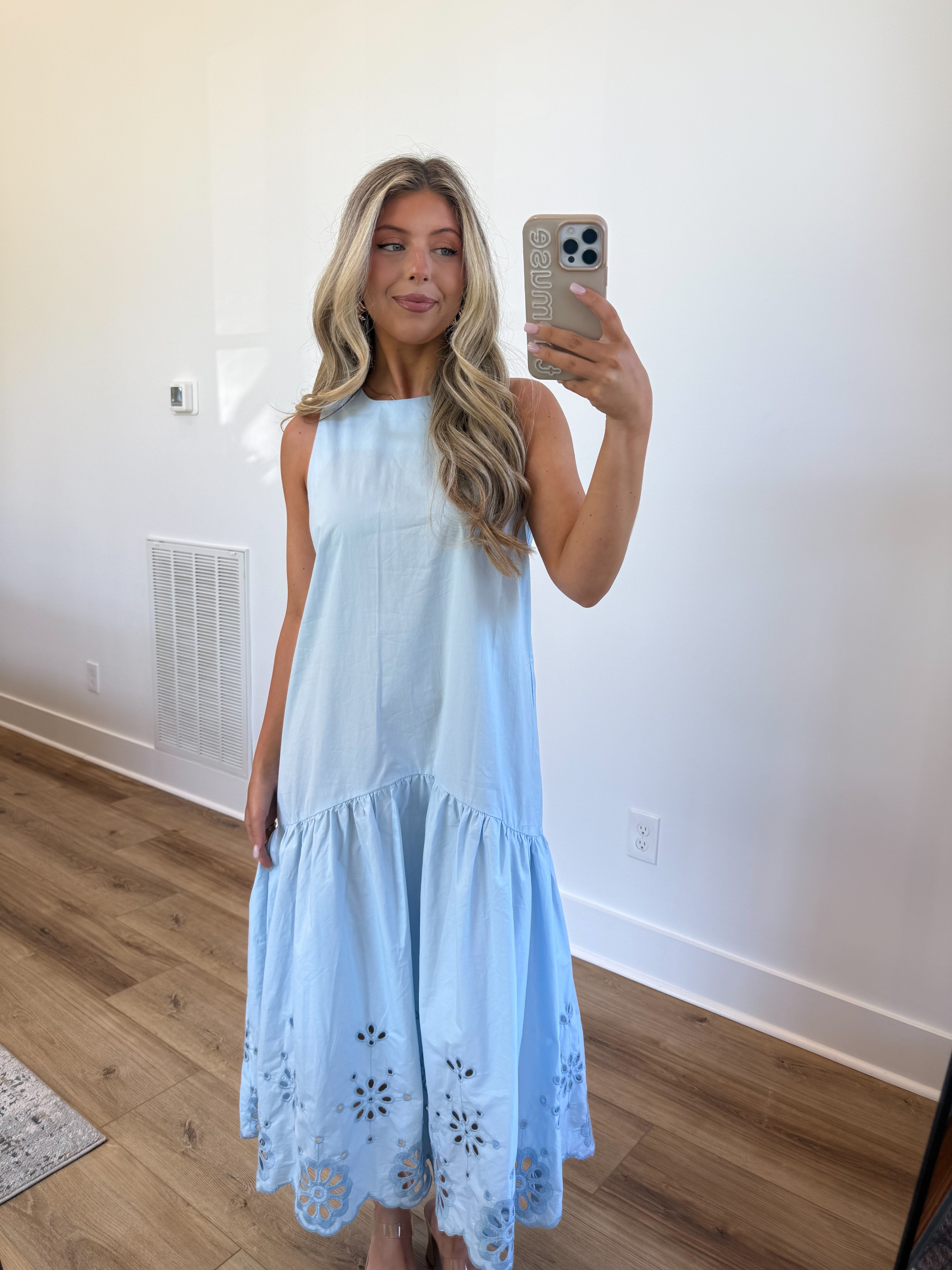 Jade Blue Midi Dress