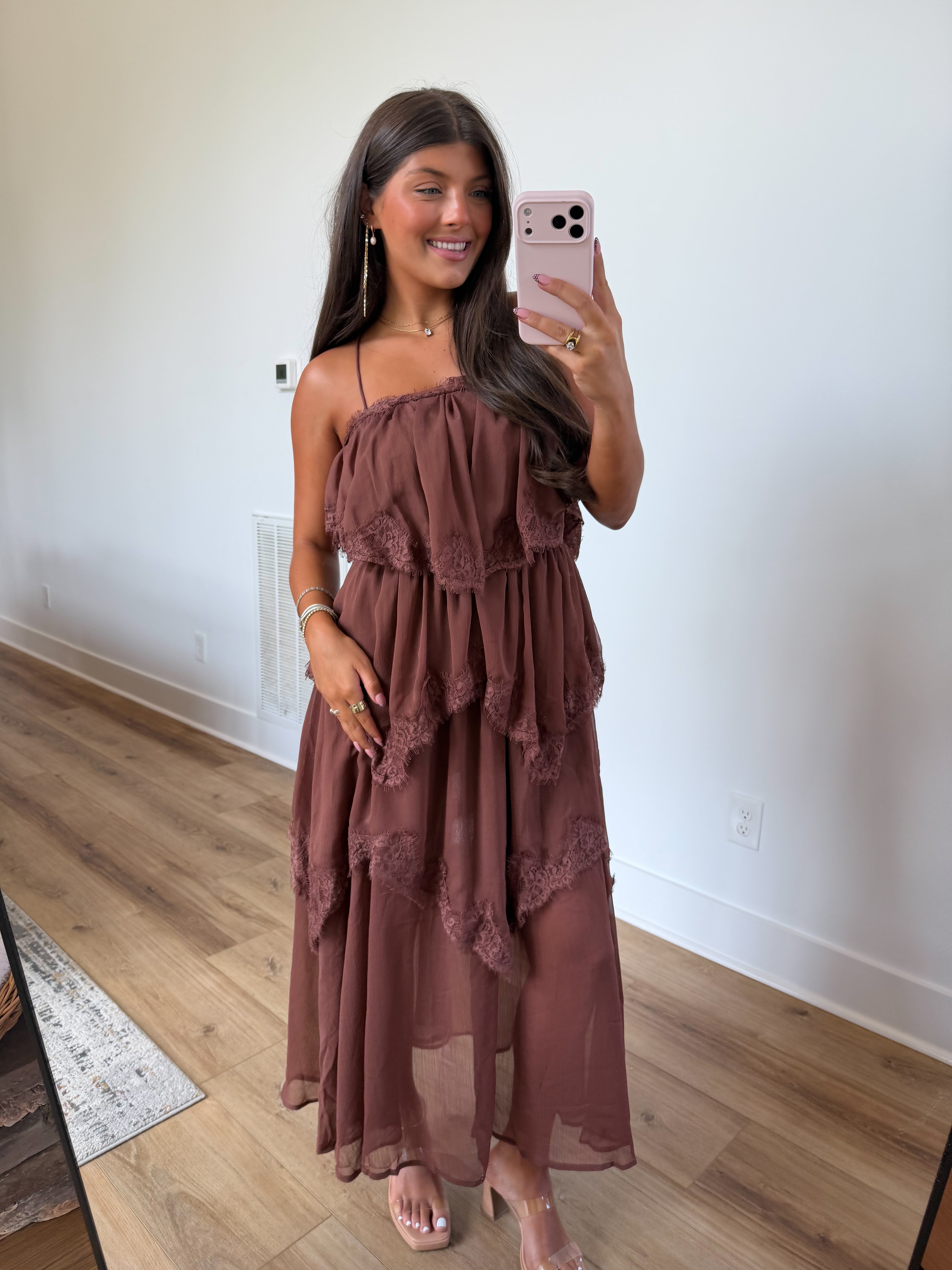 Wren Lace Trim Maxi (Brown)