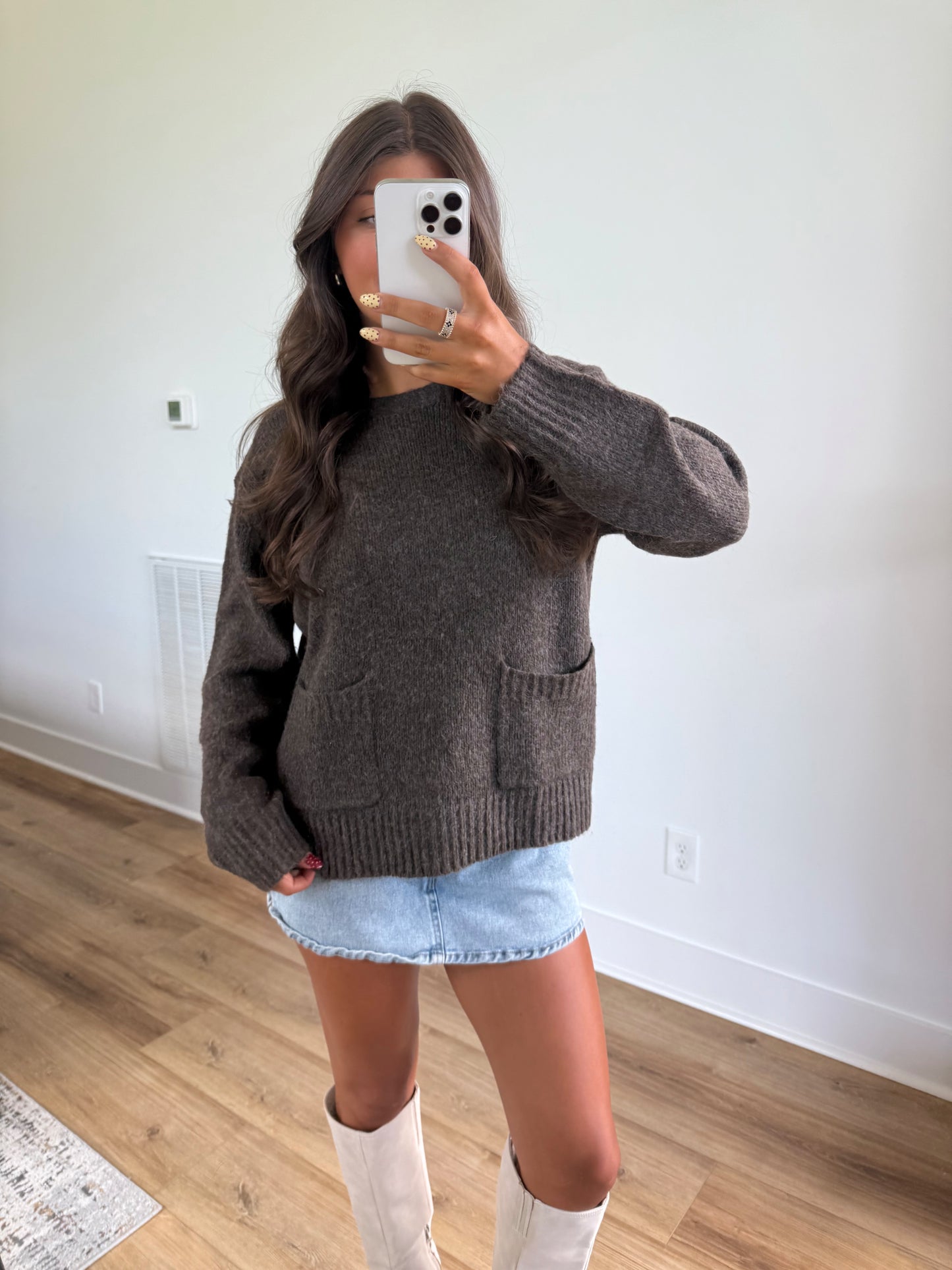Snuggle Up Sweater (Dark Brown)