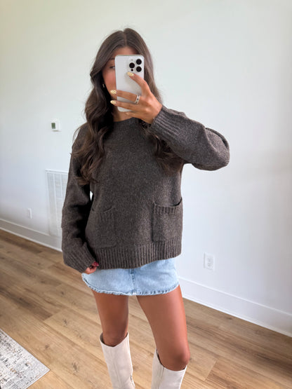 Snuggle Up Sweater (Dark Brown)