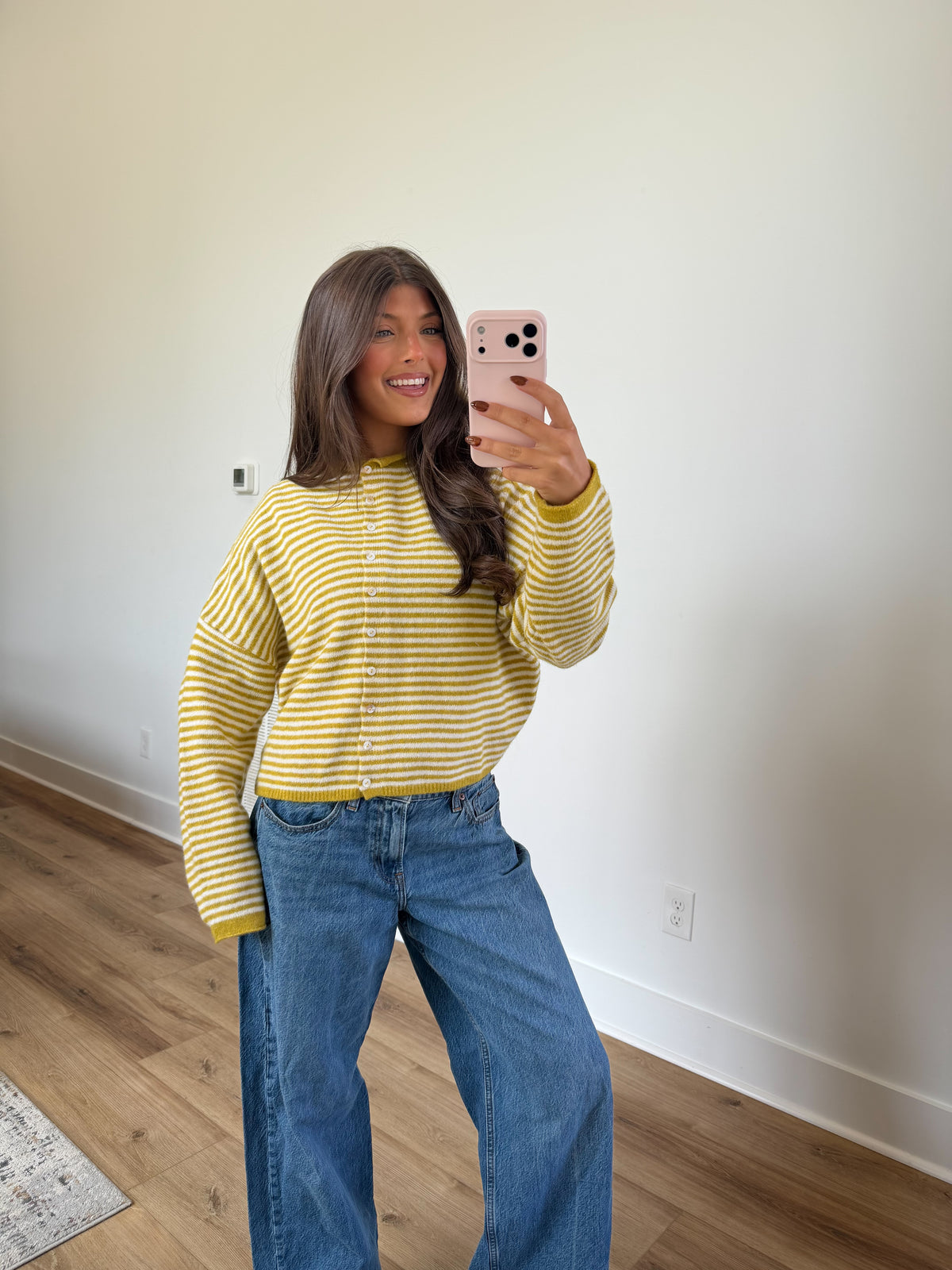 The Stripe Cardigan (Mustard)