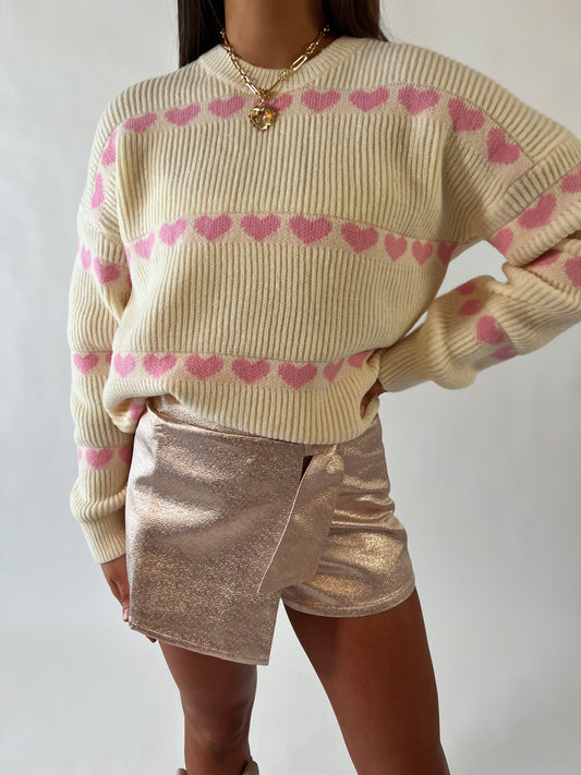 Metallic Wrap Skort