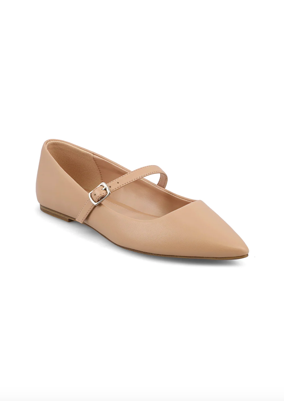 Nude Pointed Toe Ballet Flat